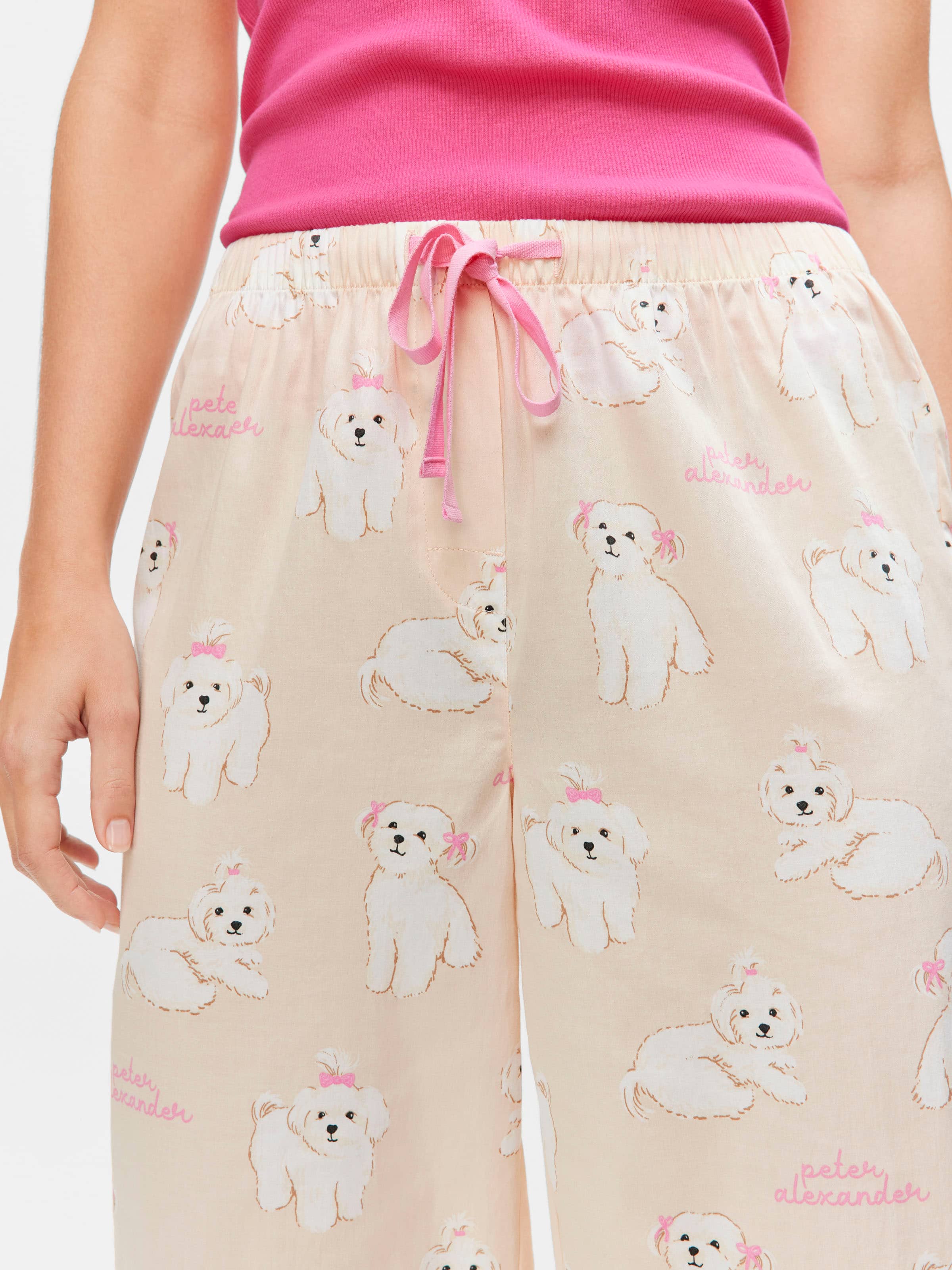 Maltese Dog 100% Cotton Classic Pj Pant