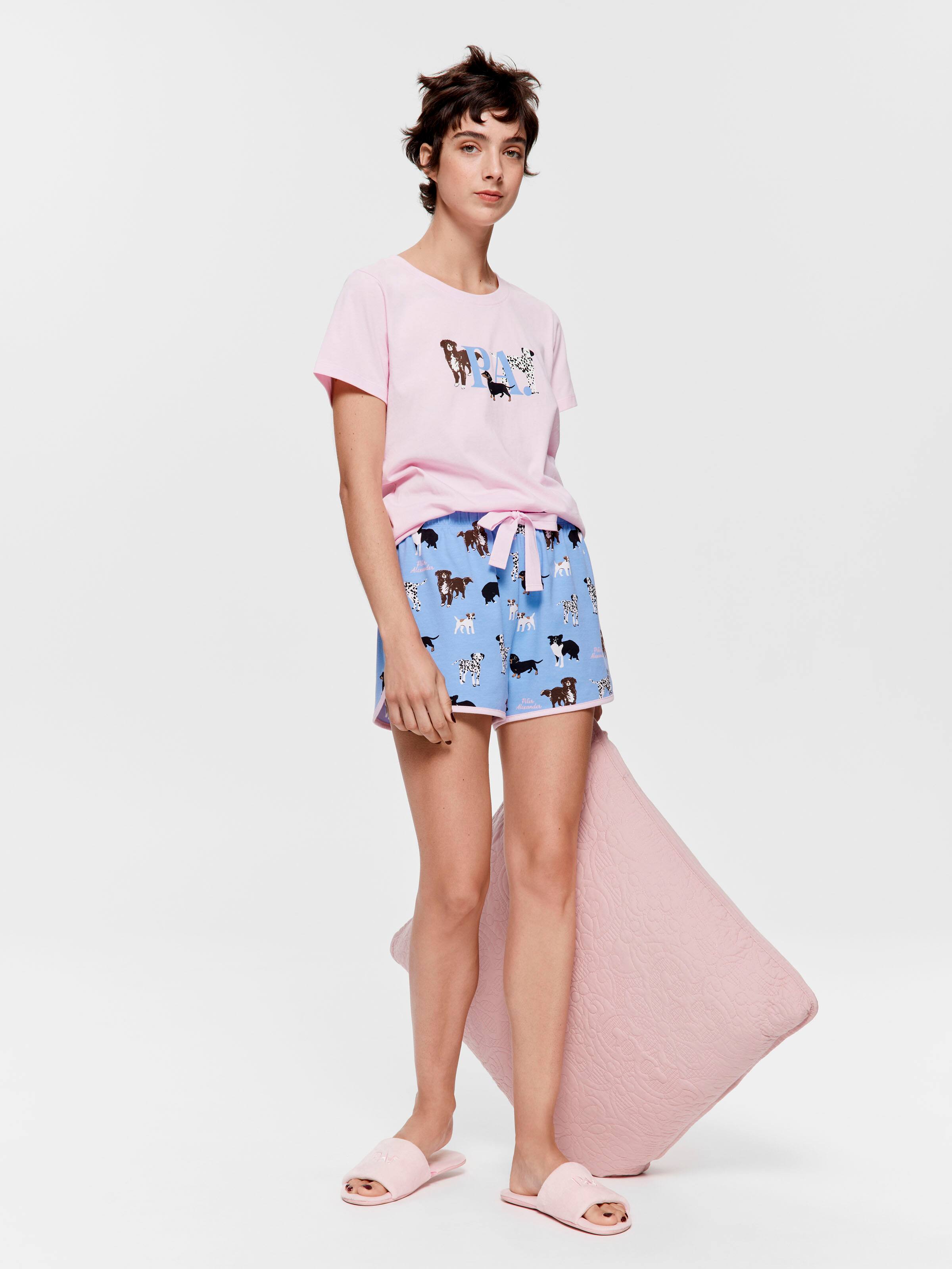 Mixed Dog 100% Cotton Mid Short