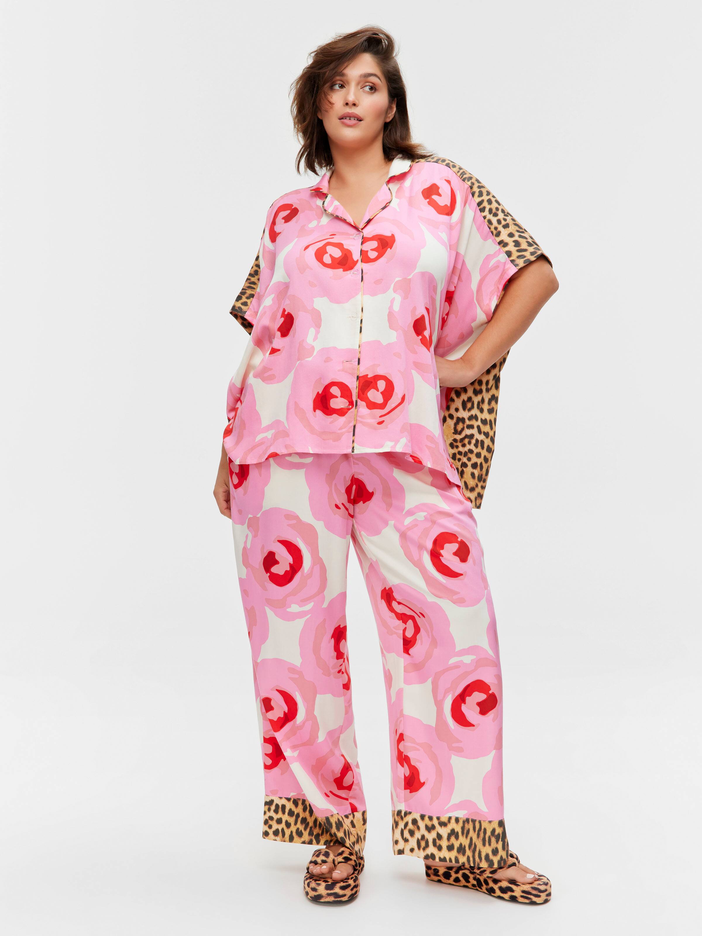 P.A. Plus Floral Leopard Fashion Pj Set