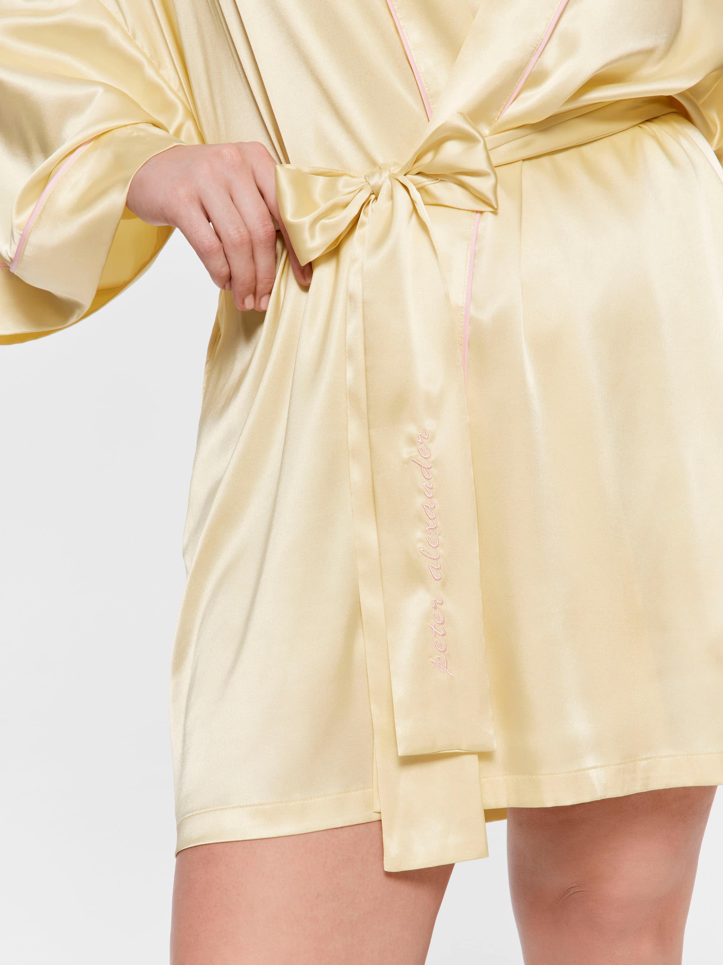 P.A. Plus Lemon Satin Gown
