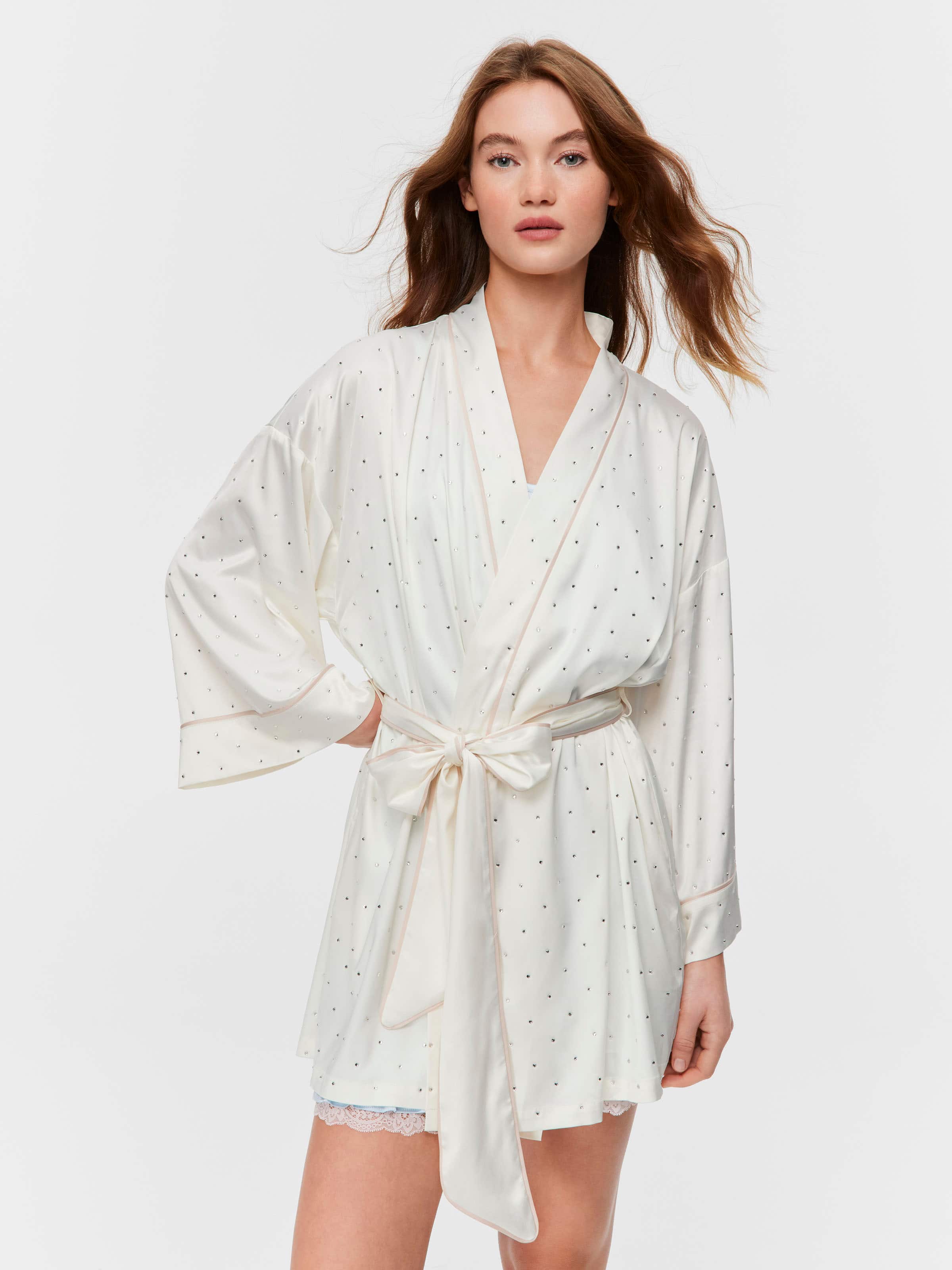 Rhinestone Satin Gown