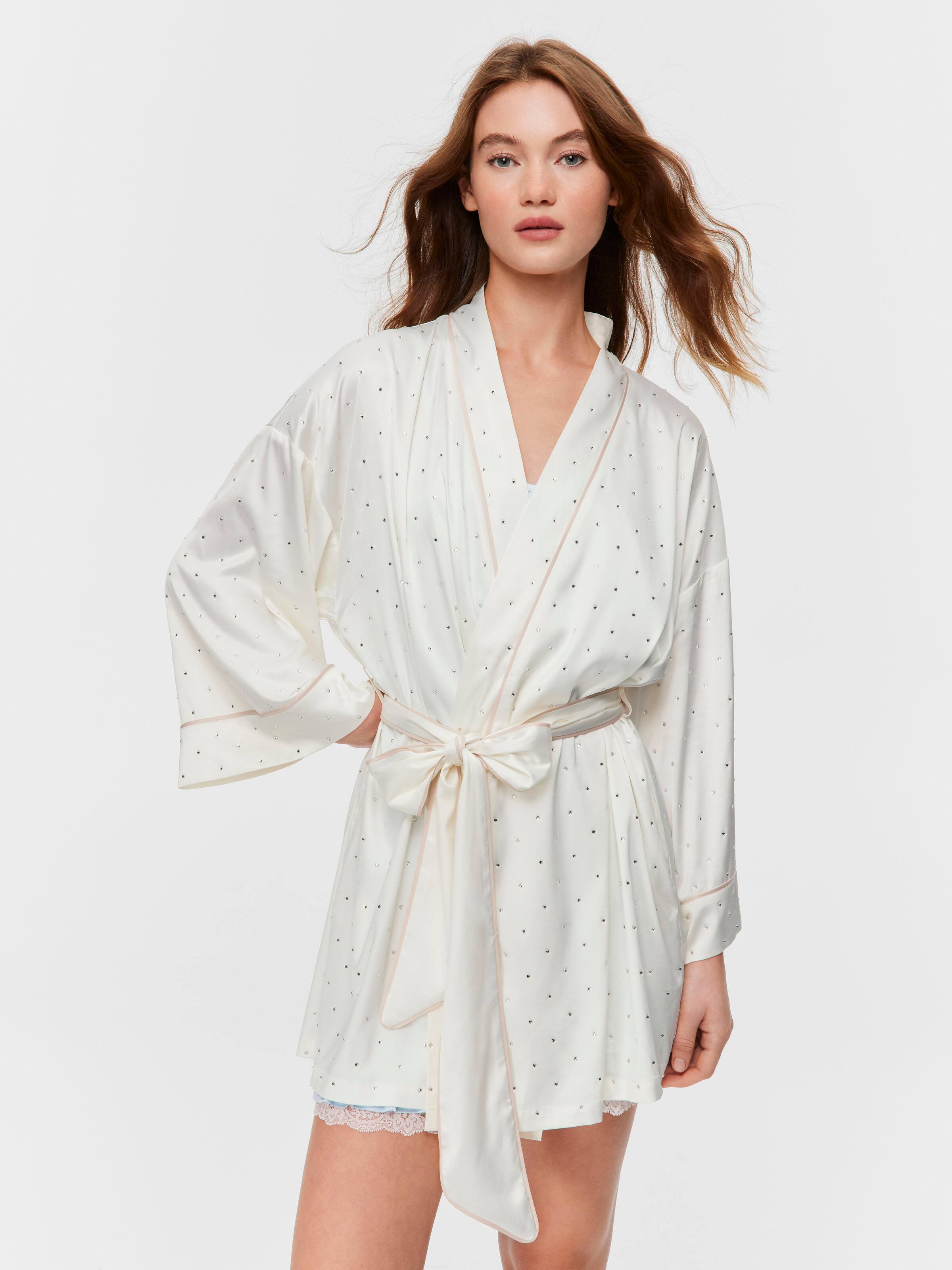 Rhinestone Satin Gown