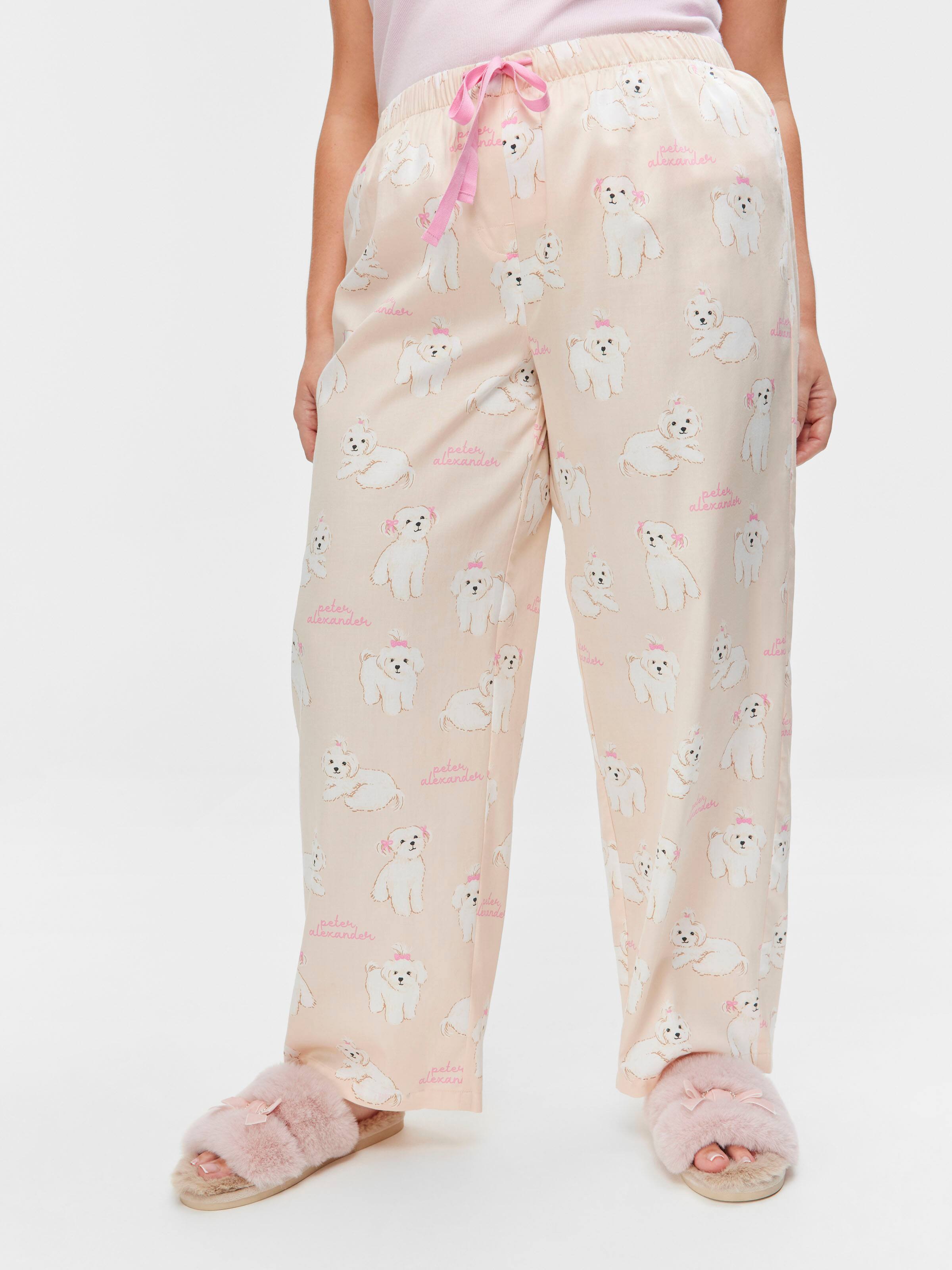 P.A. Plus Maltese Dog 100% Cotton Classic Pj Pant