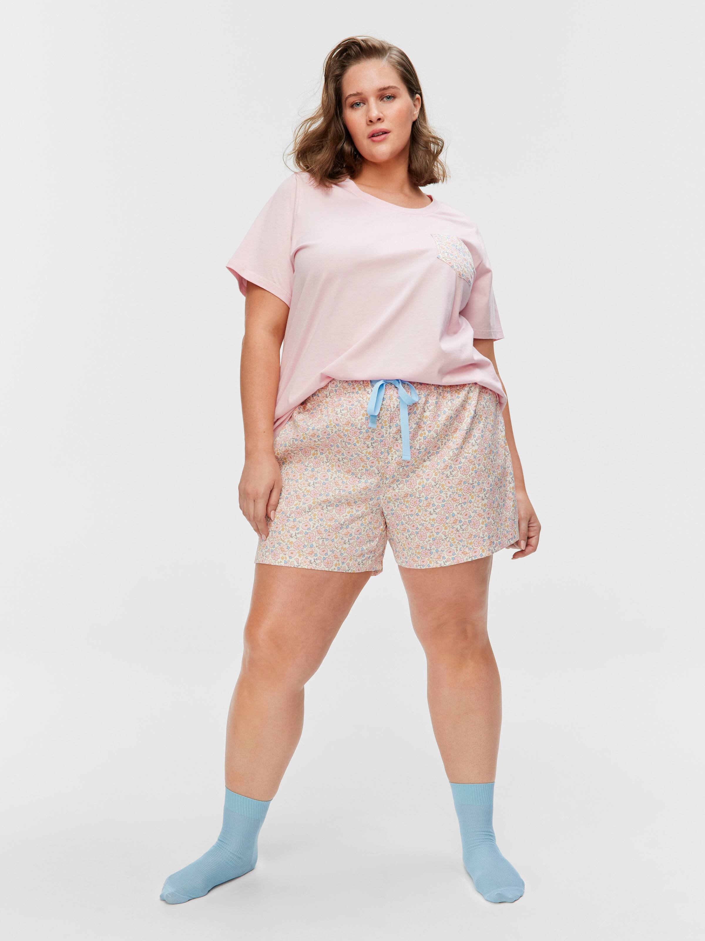 P.A. Plus Vintage Floral 100% Cotton Mid Short