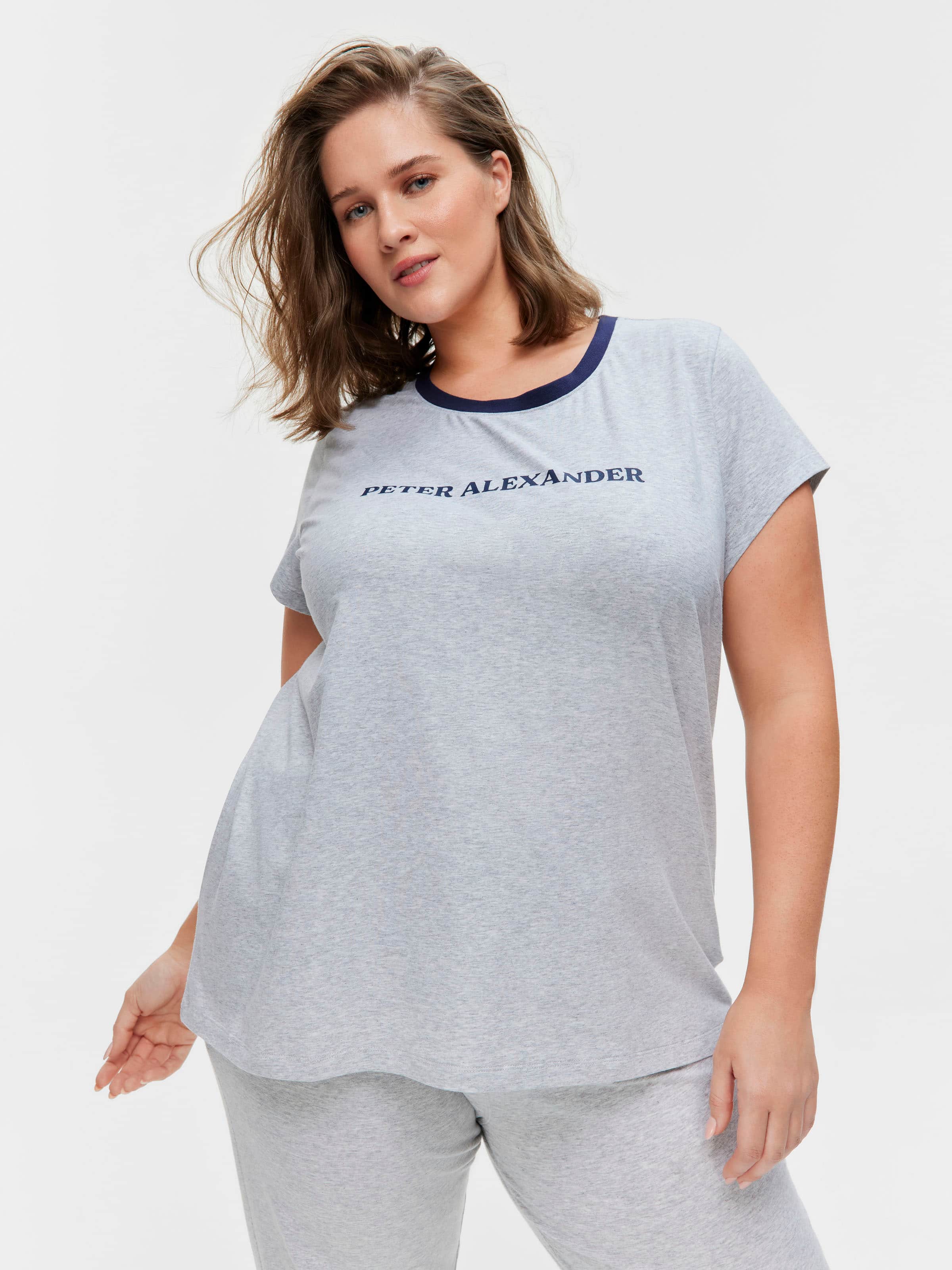 P.A. Plus Grey Marle Branded Tee