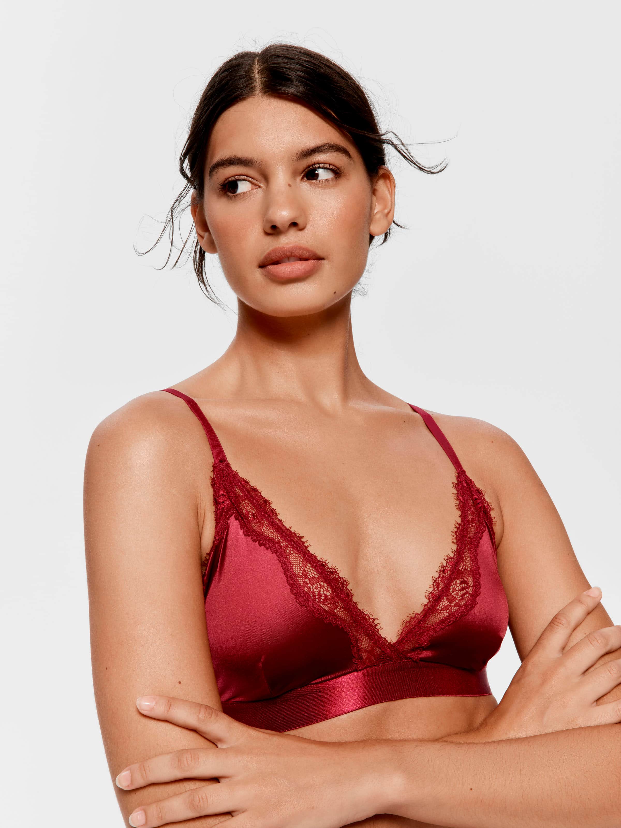 Satin Lace Bralette