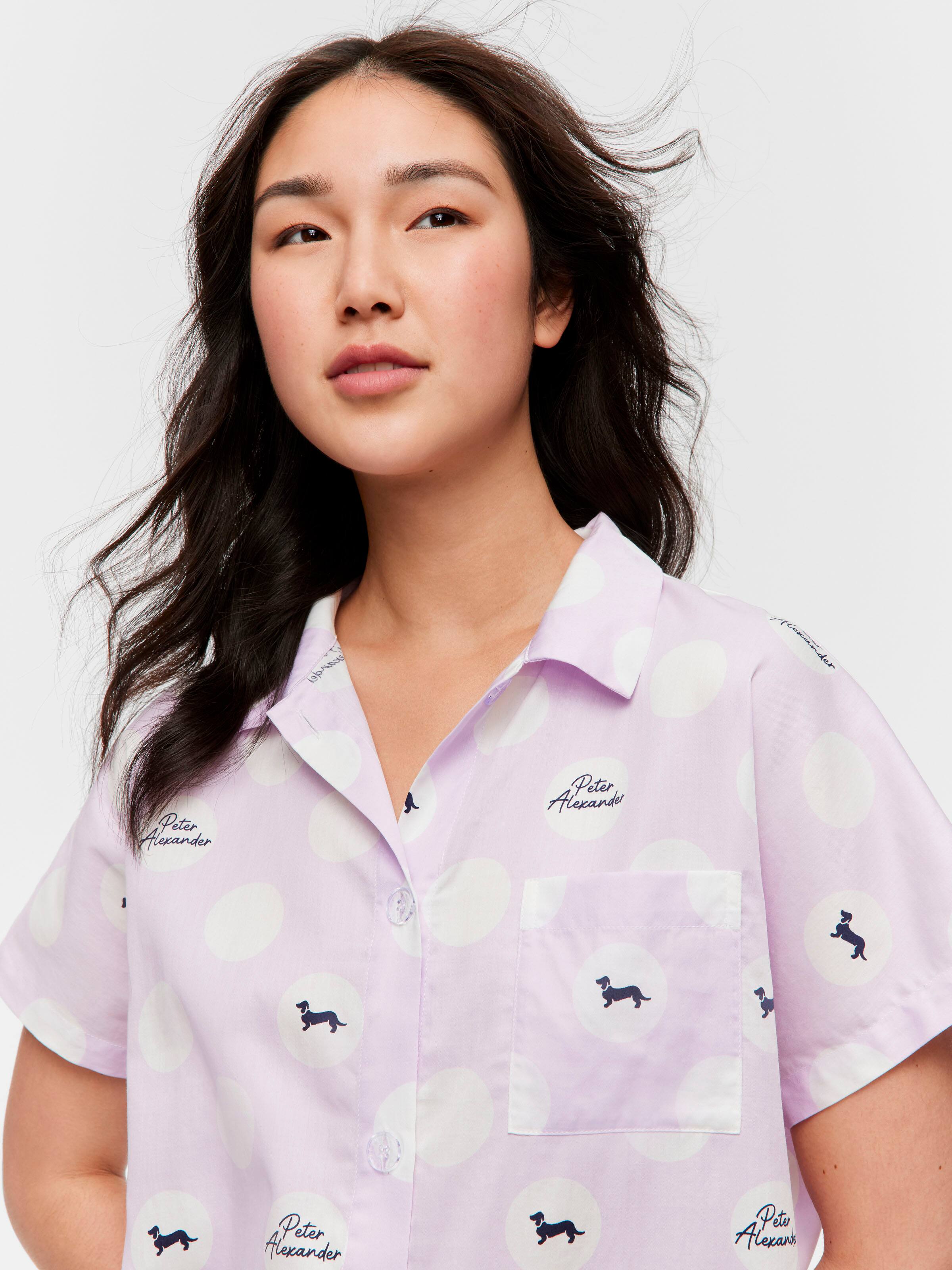 Lilac P.A Spot 100% Cotton Nightshirt