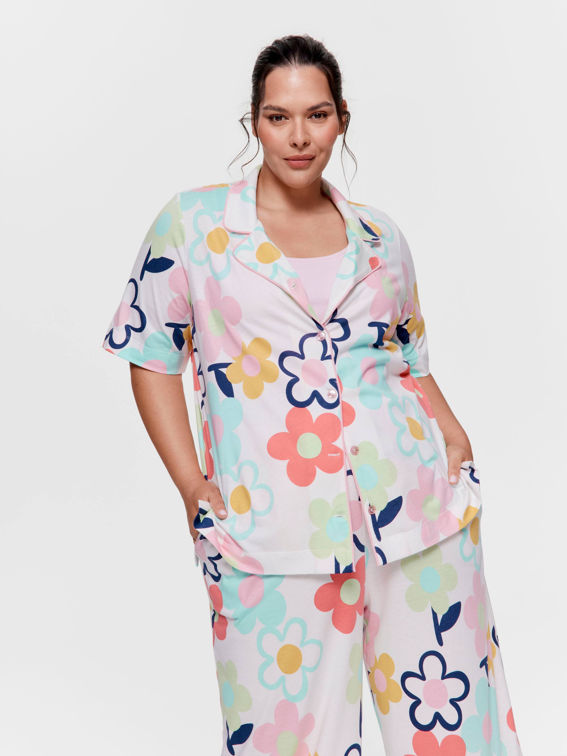 P.A. Plus Colourful Daisy Short Sleeve Shirt