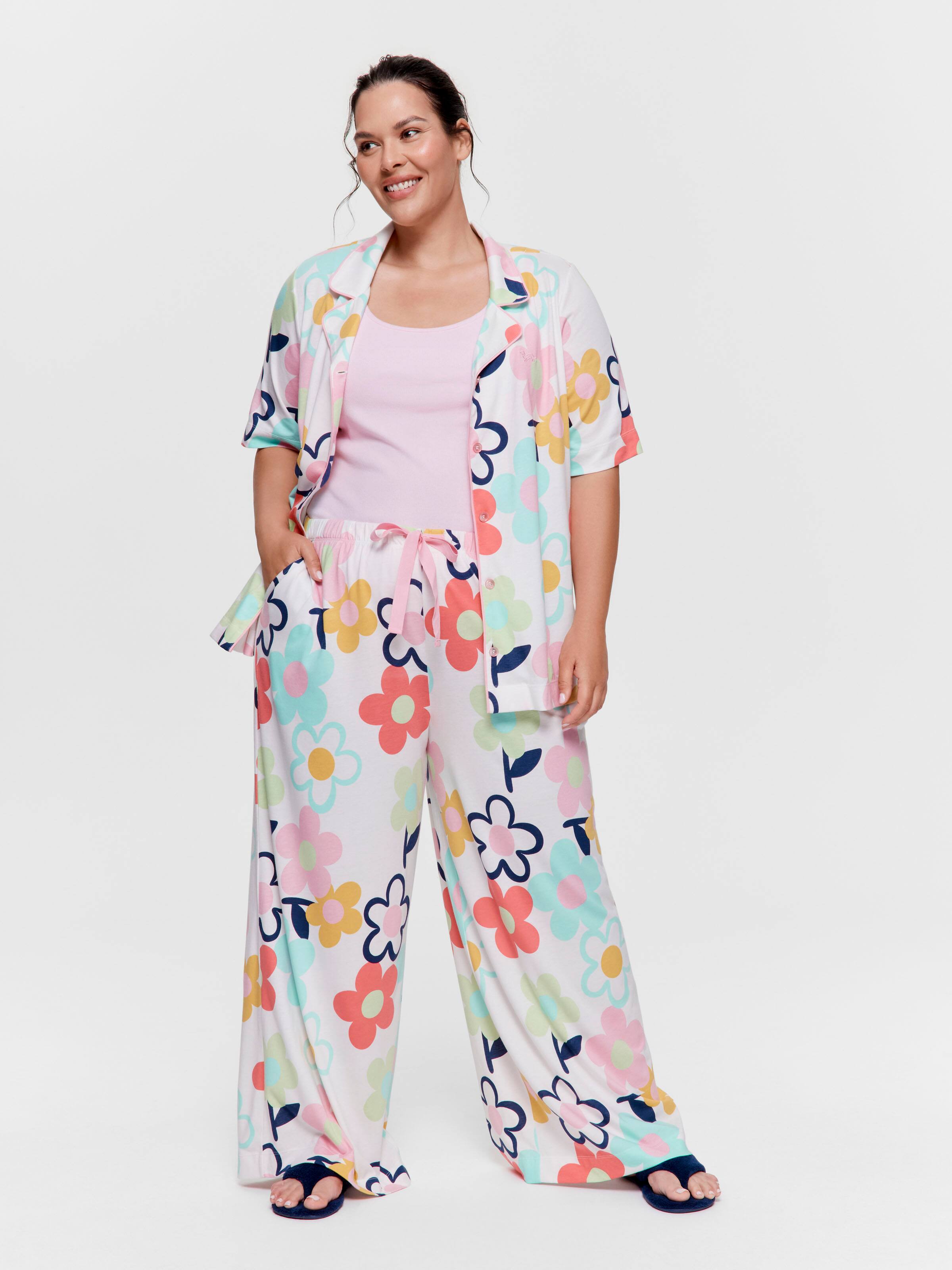 P.A. Plus Colourful Daisy Wide Leg Pj Pant