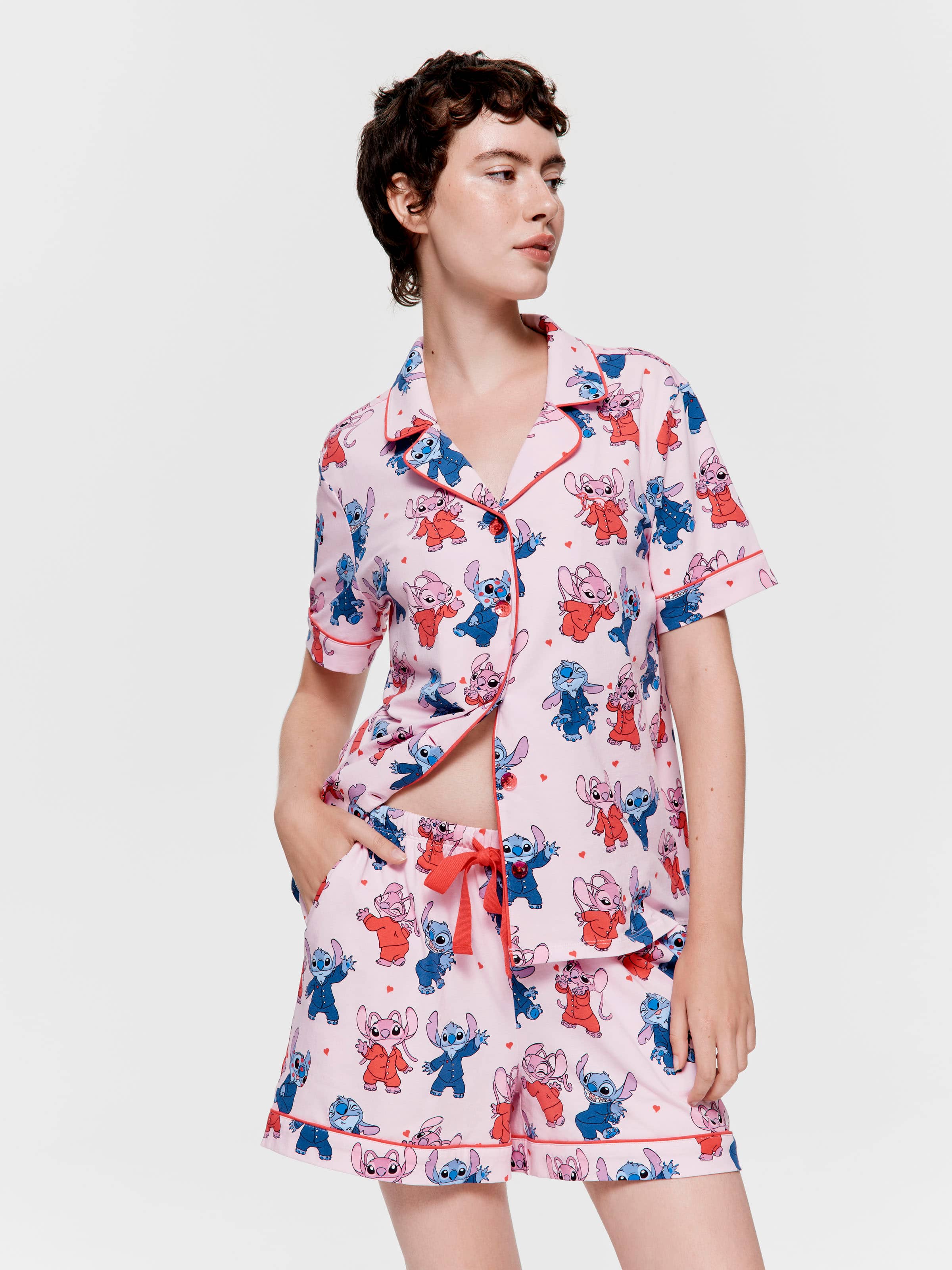 Disney Stitch & Angel Love Shortie Pj Set