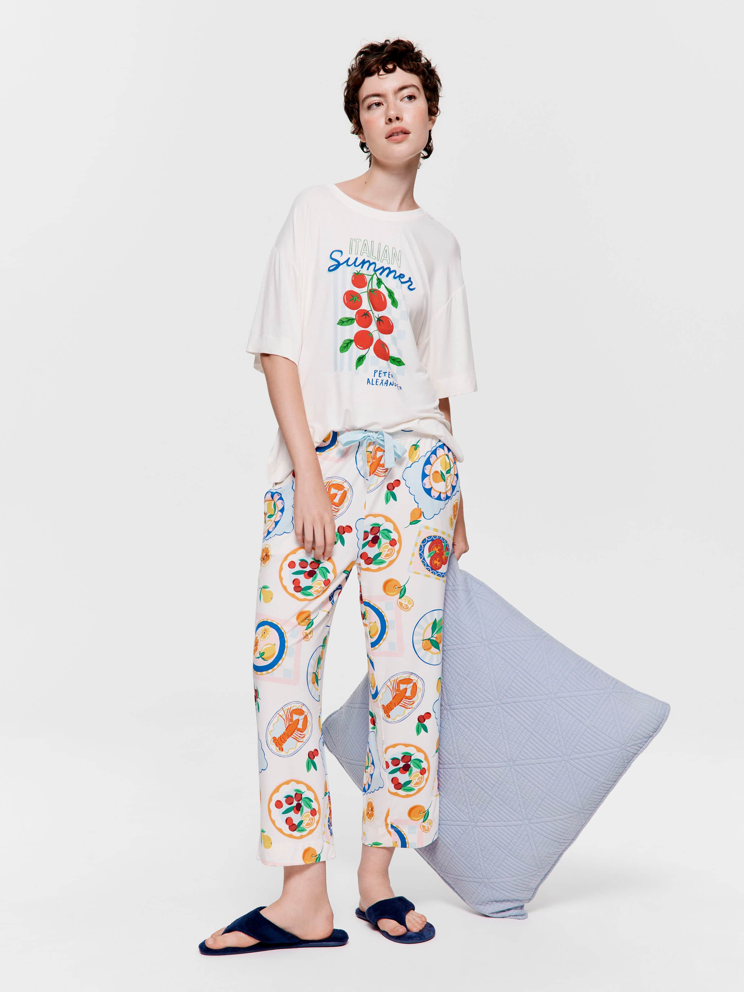 Italian Summer Bamboo Jersey 3/4 Pj Pant