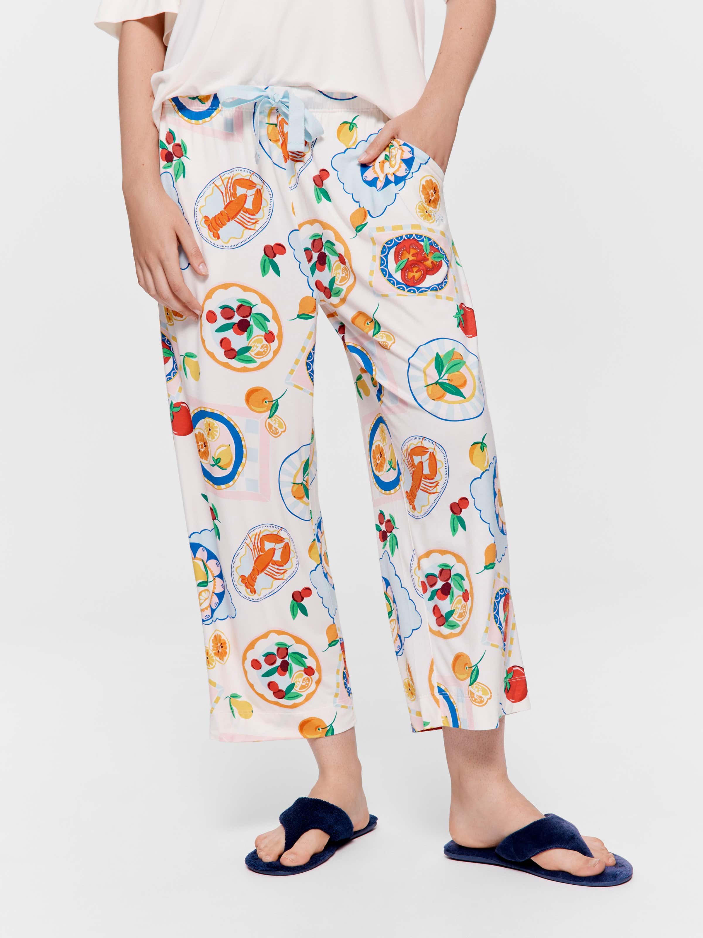 Italian Summer Bamboo Jersey 3/4 Pj Pant