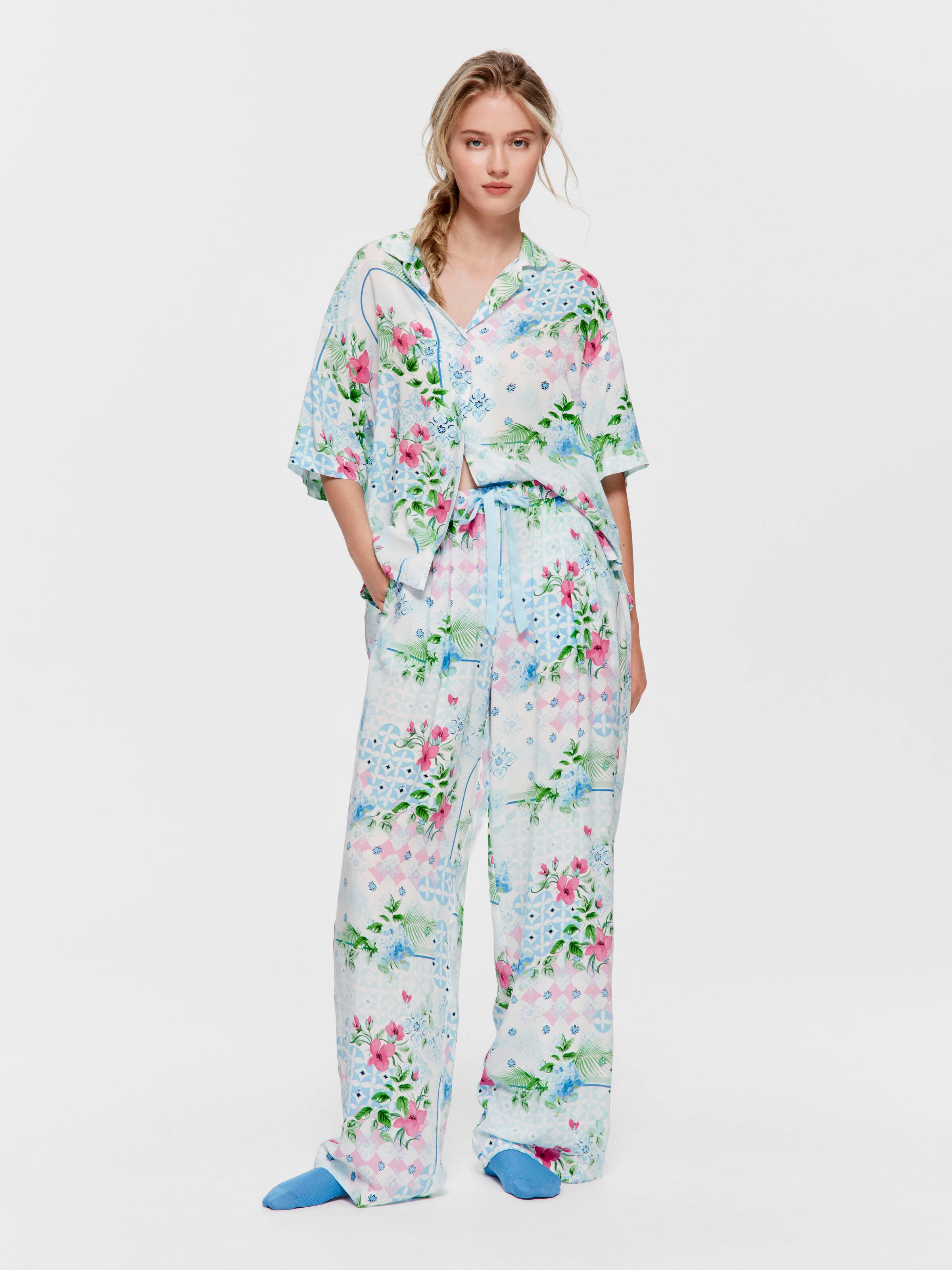 Mediterranean Wide Leg Pj Pant