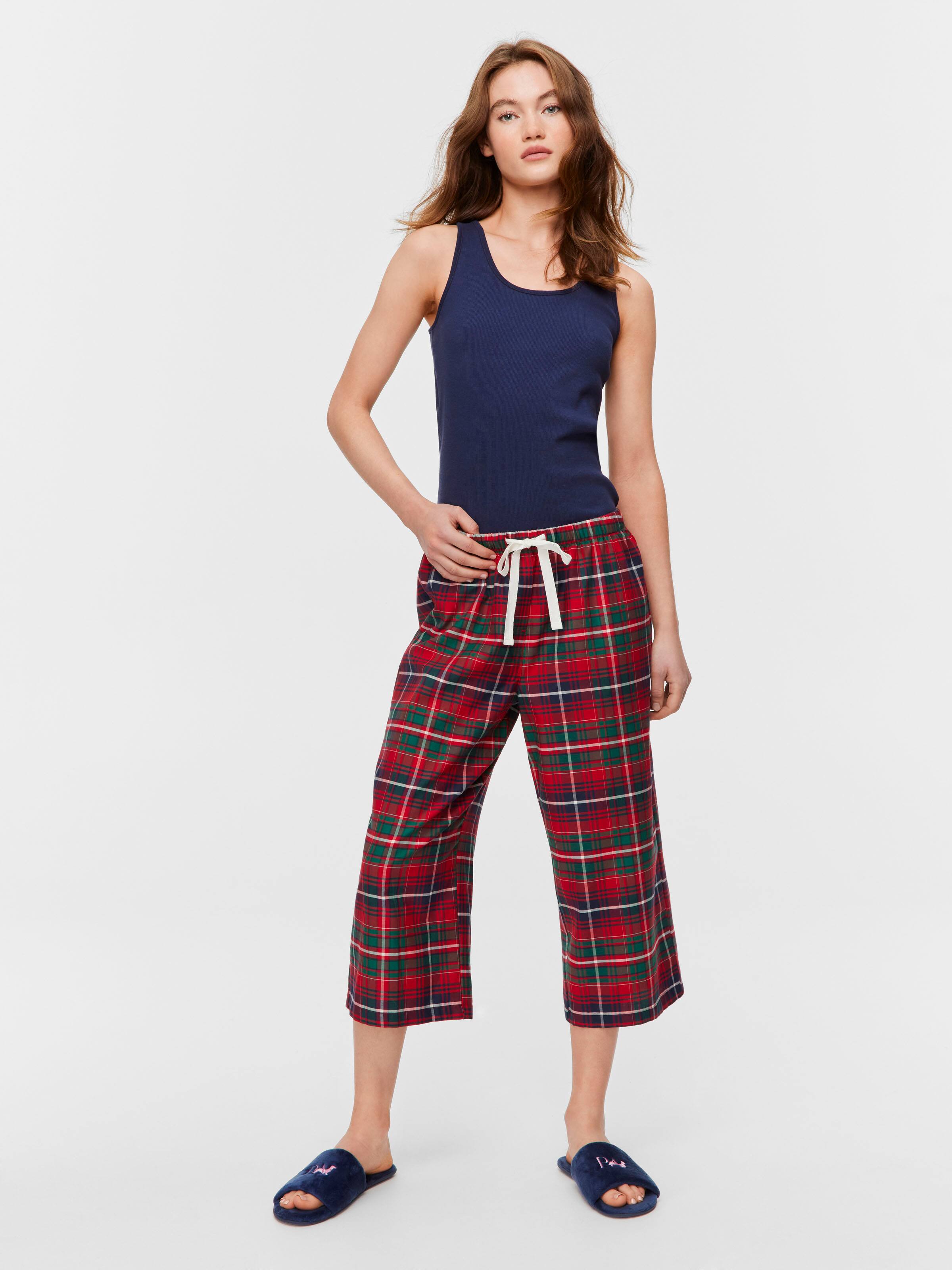 Tartan 100% Cotton 3/4 Pj Bottom