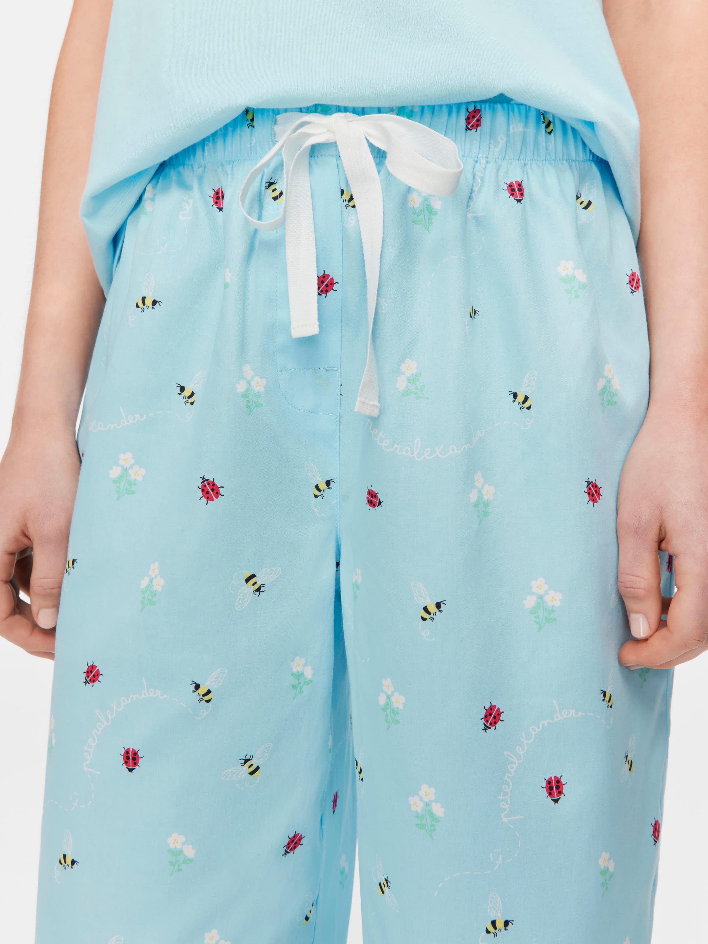 Ditsy Garden 100% Cotton 3/4 Pj Bottom