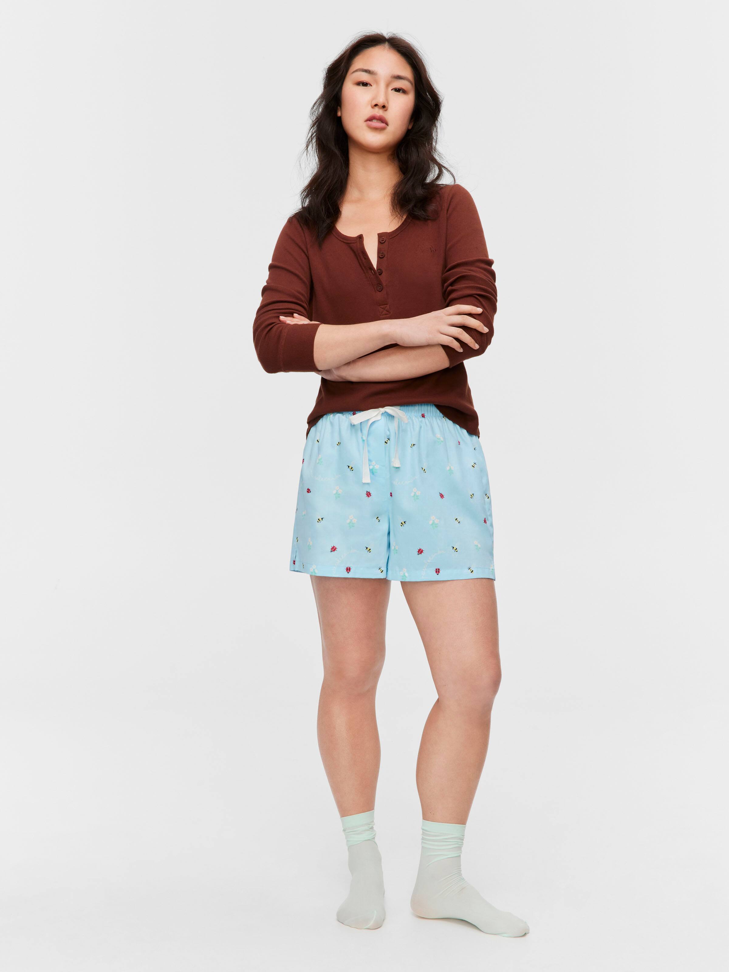 Ditsy Garden 100% Cotton Mid Short