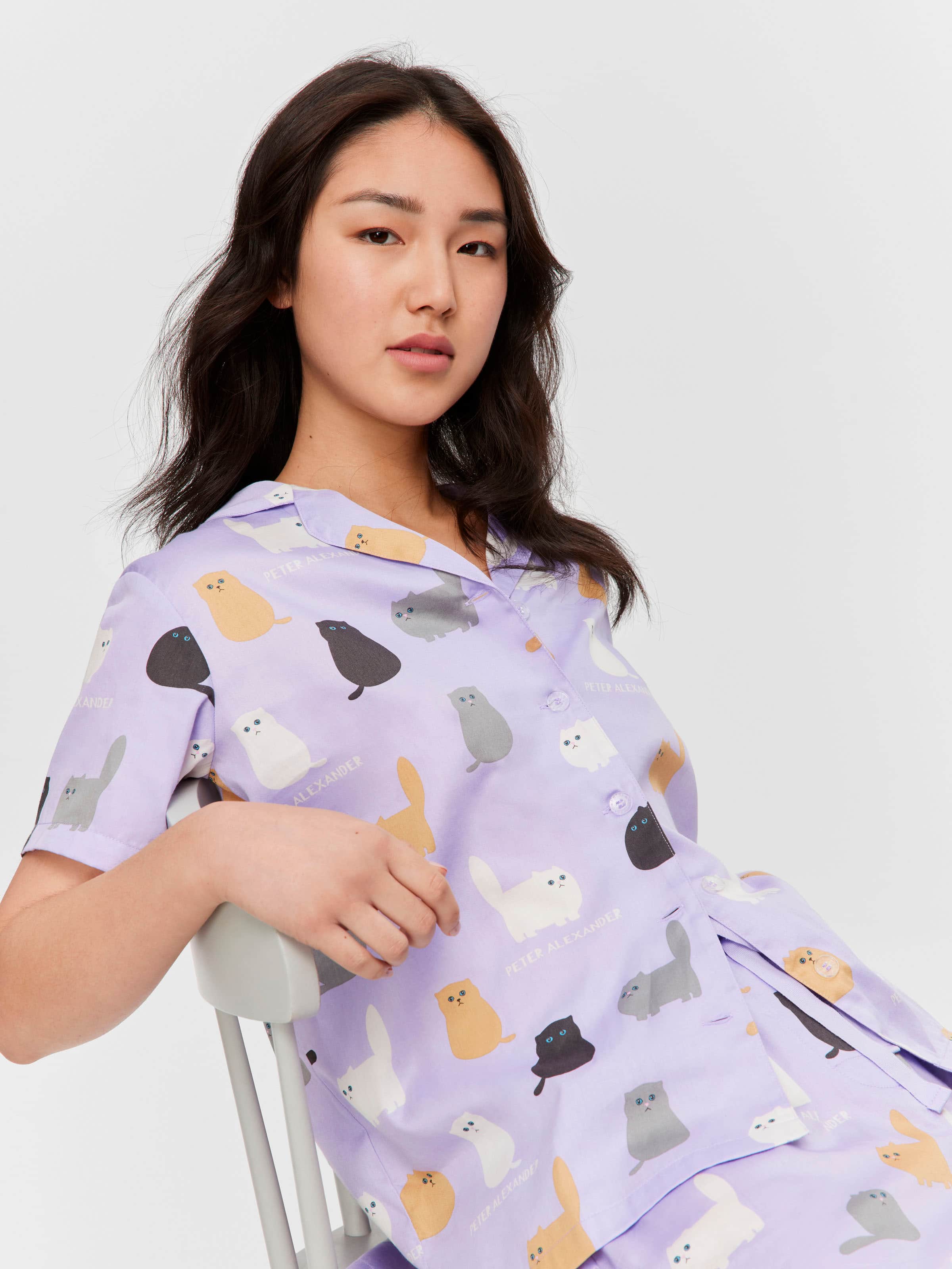 Fat Cats 100% Cotton Shortie Pj Set