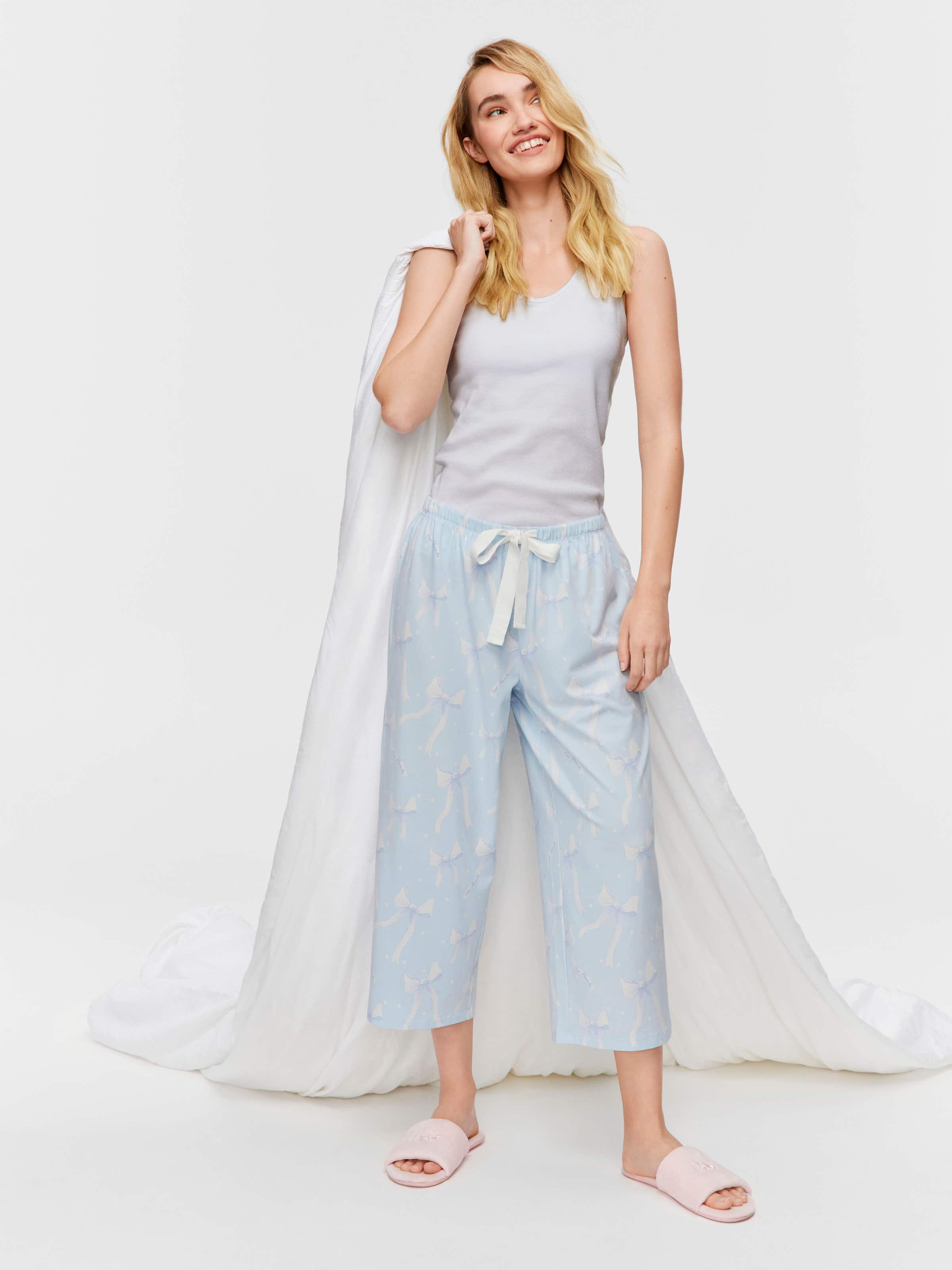 Soft Bow 3/4 Pj Pant