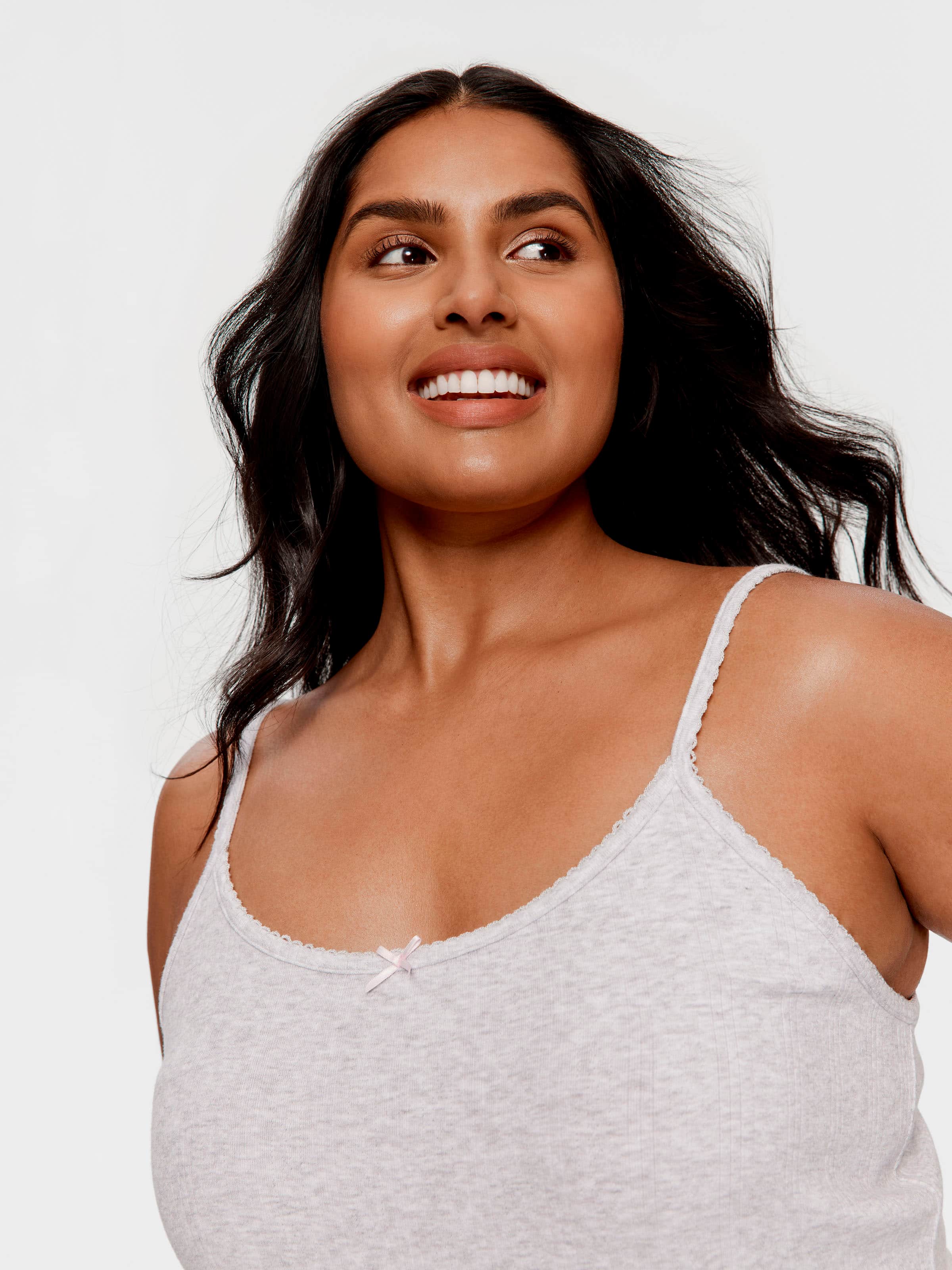 P.A. Plus Light Grey Pointelle Cami