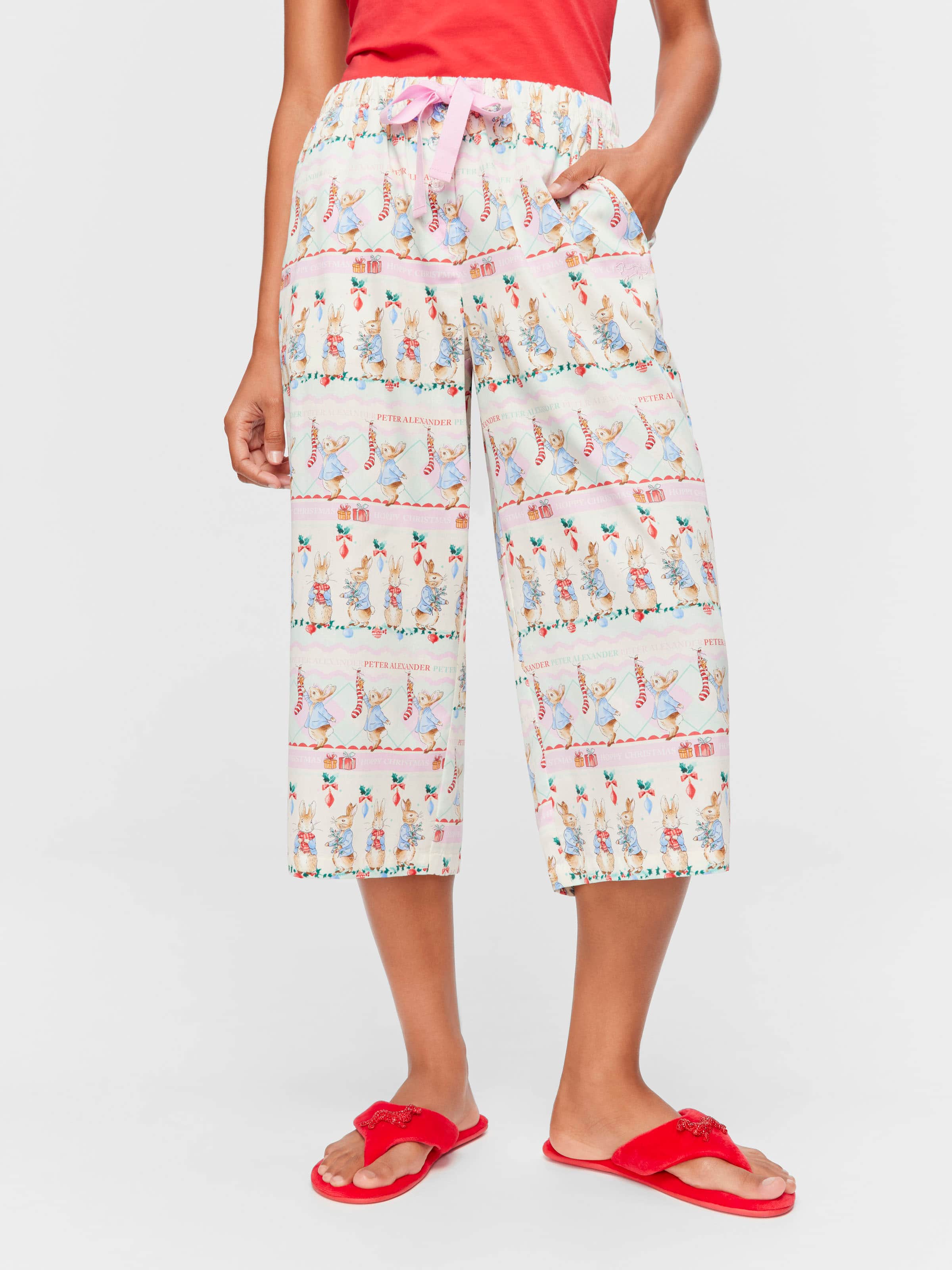 Peter Rabbit Christmas 100% Cotton 3/4 Pj Pant