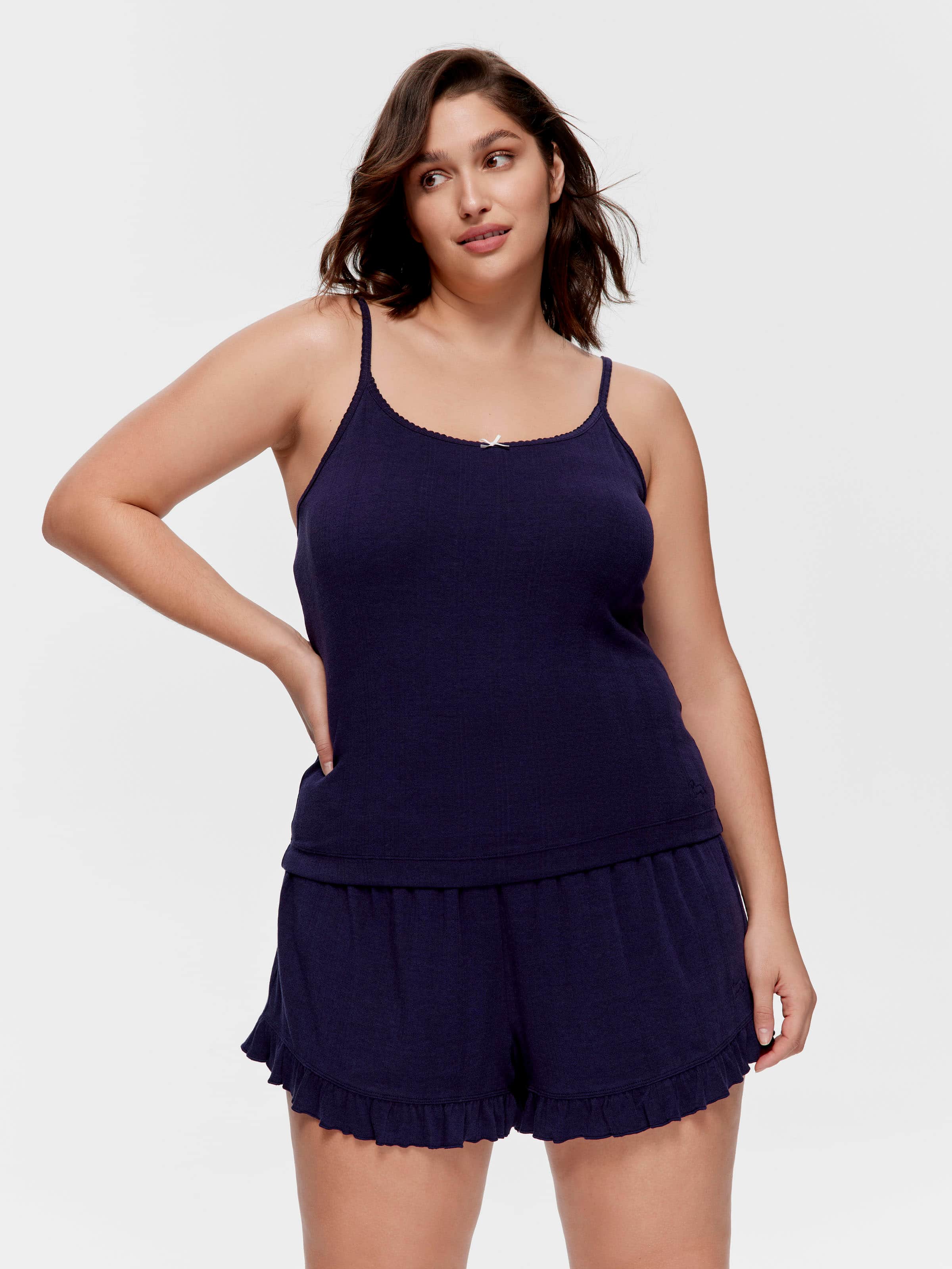P.A. Plus Navy Pointelle Cami