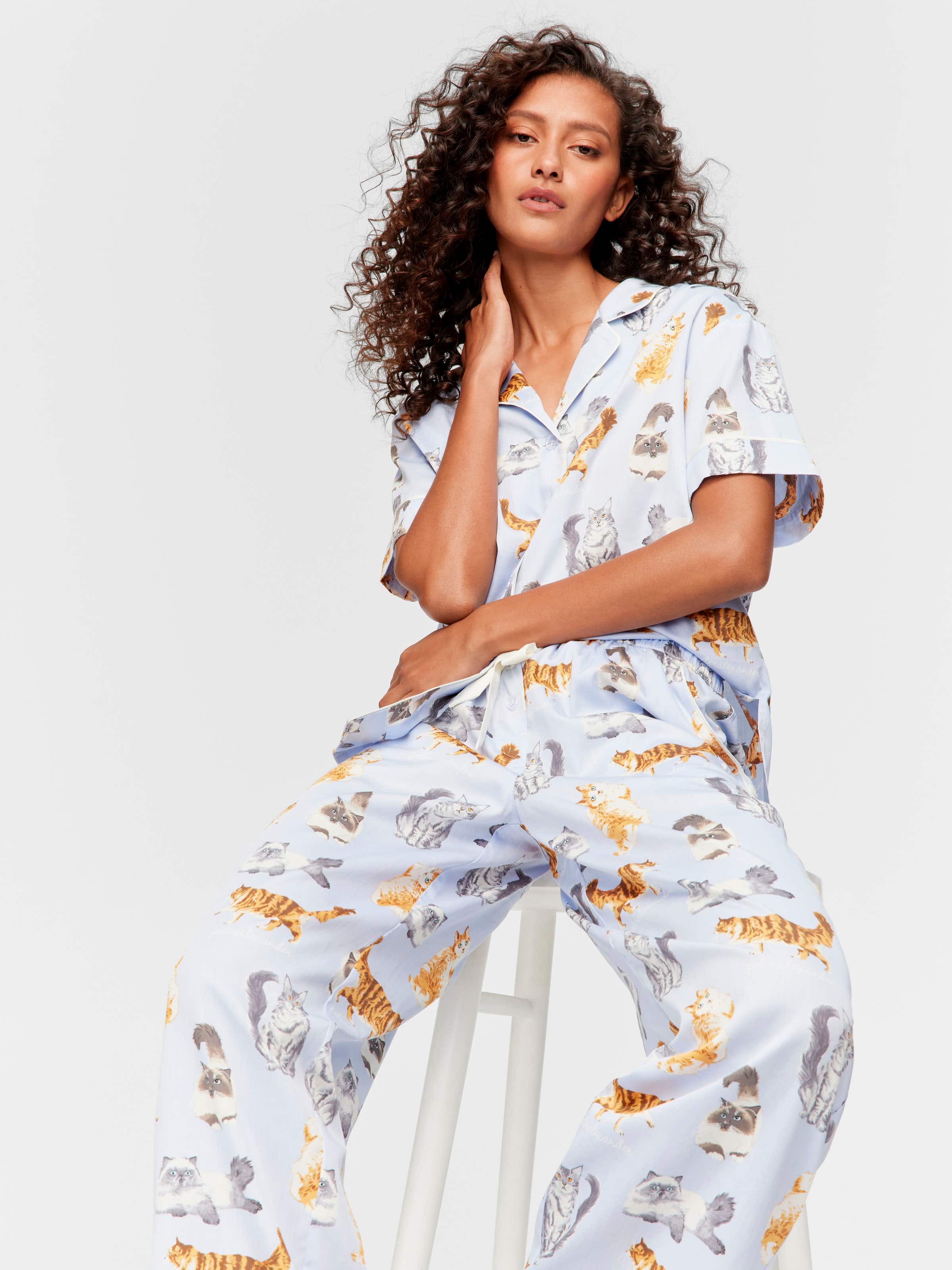 Mixed Cats 100% Cotton Classic Pj Pant