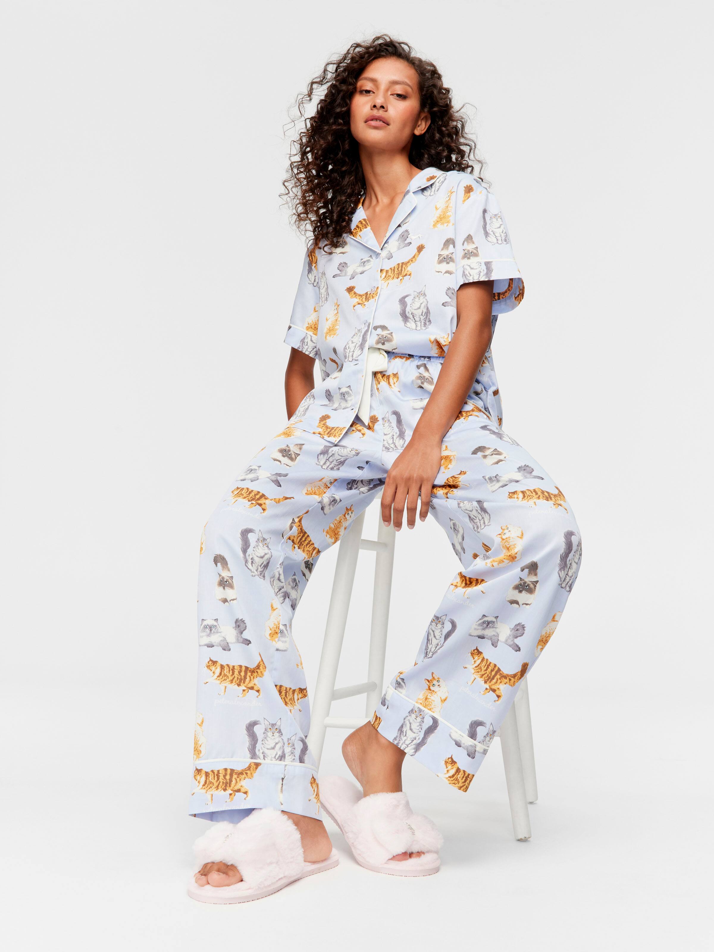 Mixed Cats 100% Cotton Classic Pj Pant