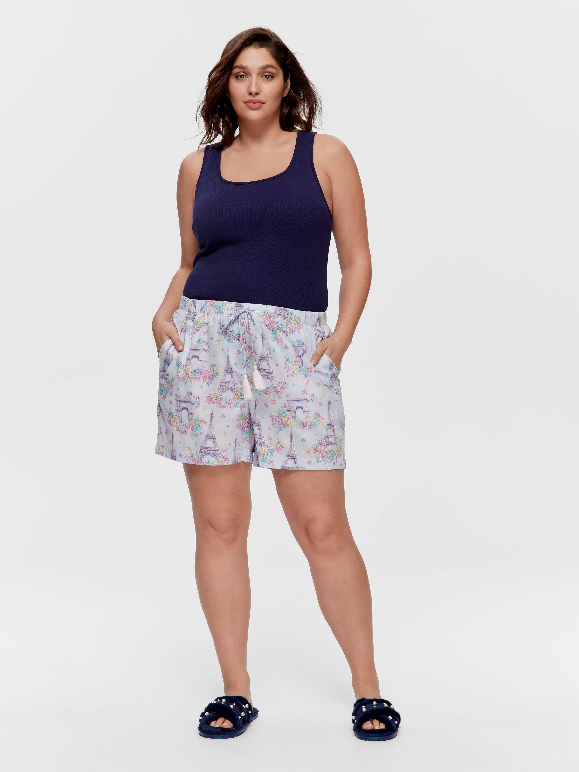 P.A. Plus Paris Watercolour 100% Soft Cotton Relaxed Mid Short