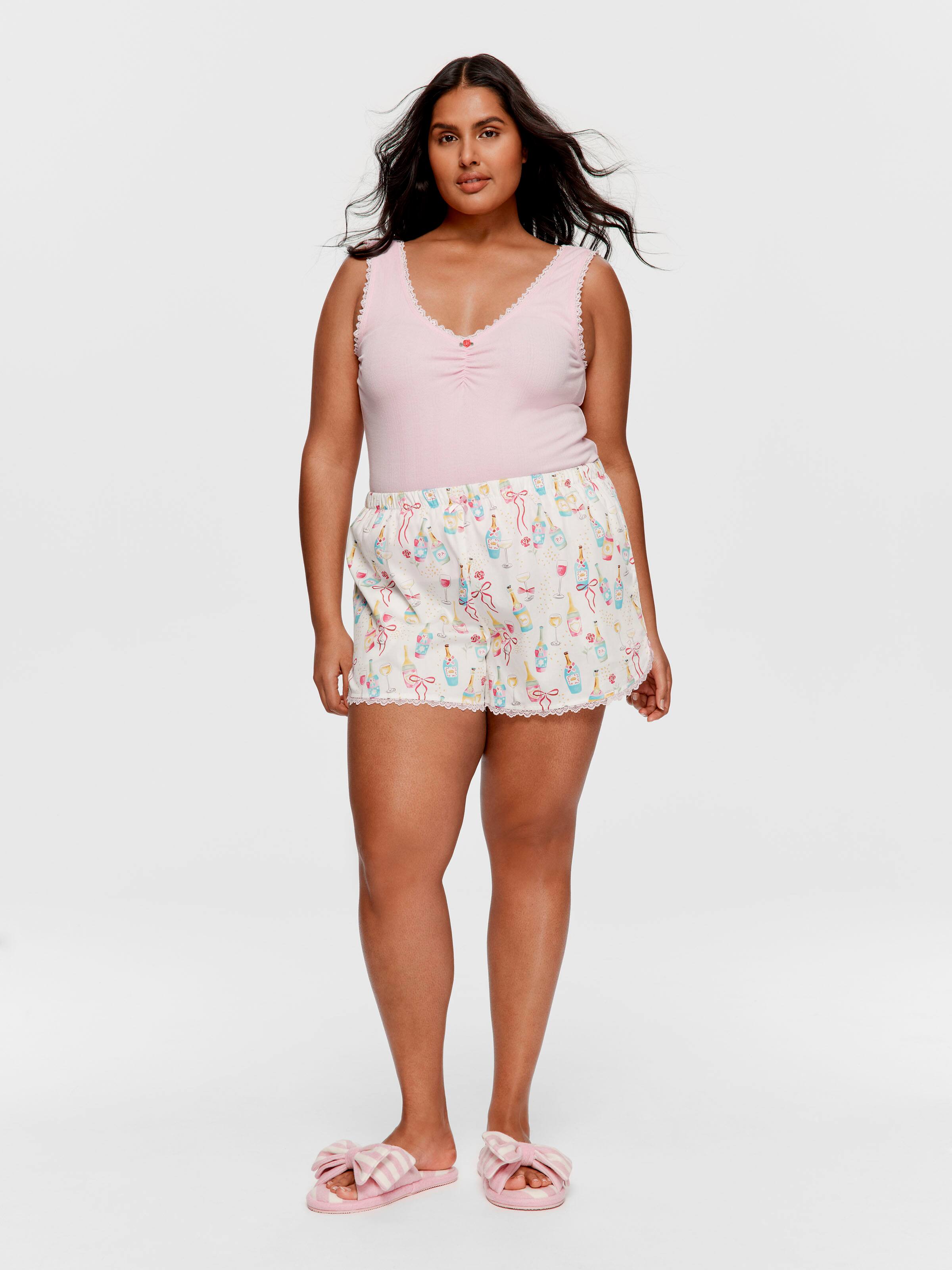 P.A. Plus Champagne 100% Cotton Mini Frill Short