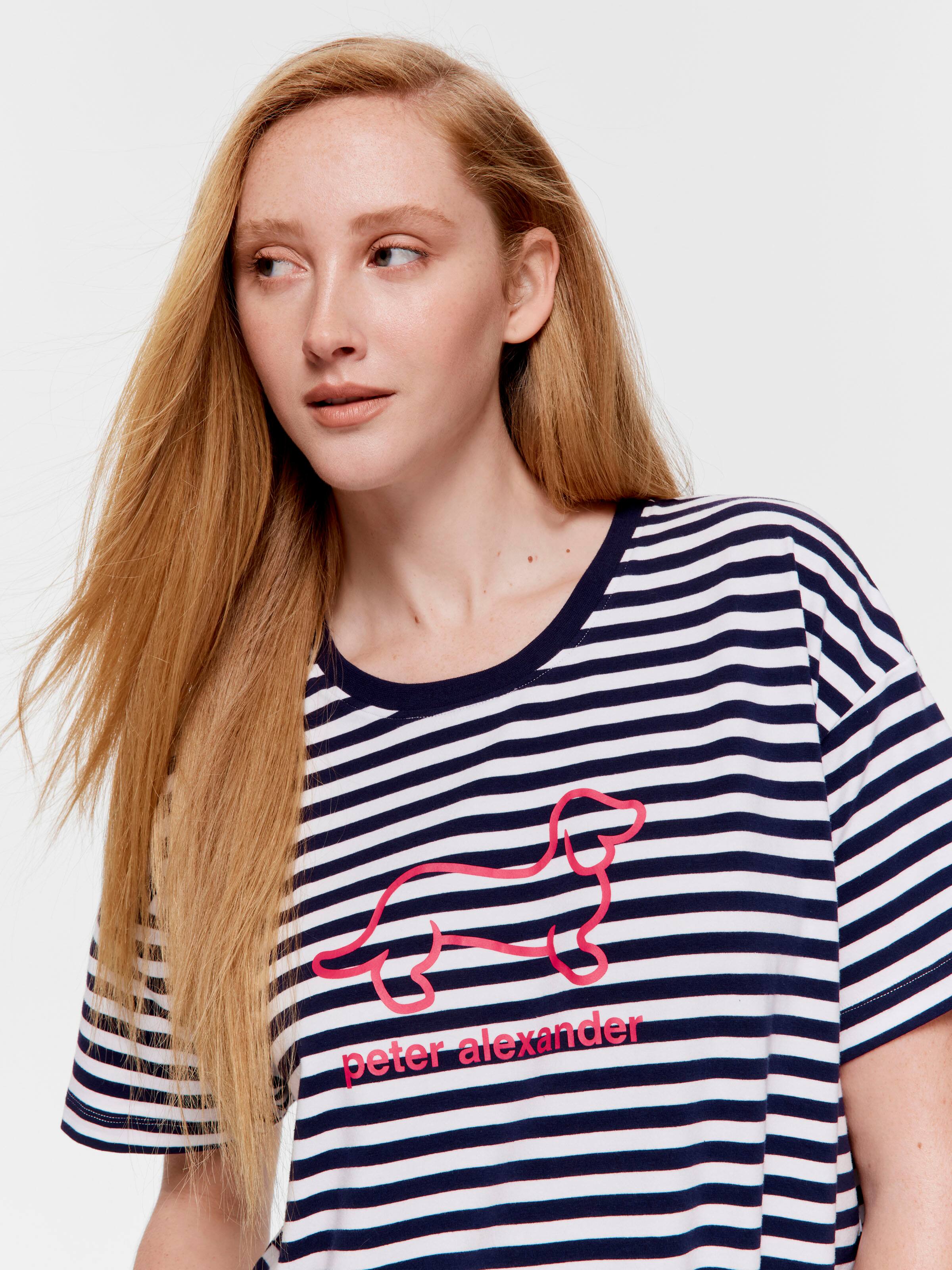 Navy Stripe Slim Sleep Tee