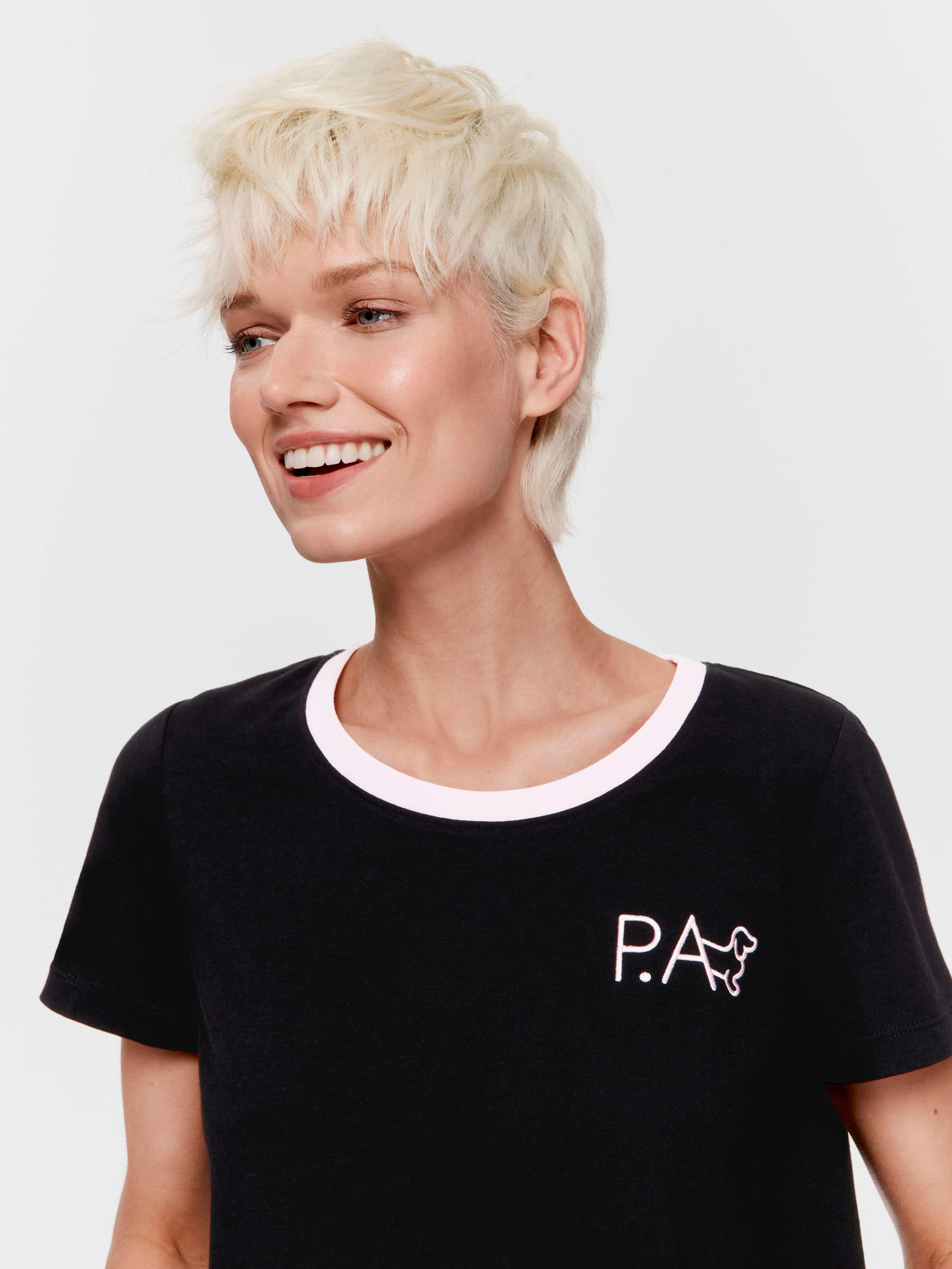 Black 100% Cotton Boyfriend Tee