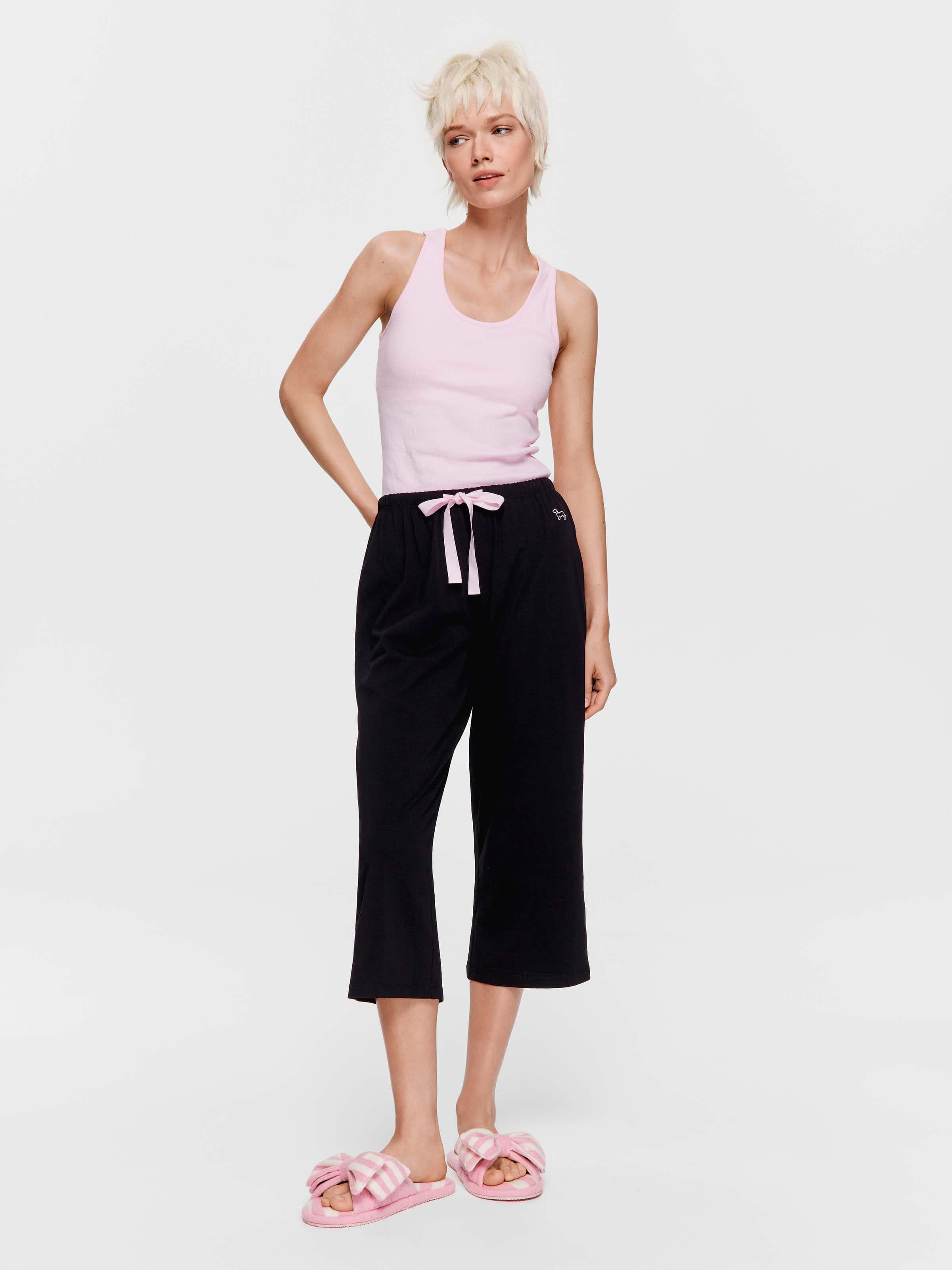 Black 3/4 Pj Pant