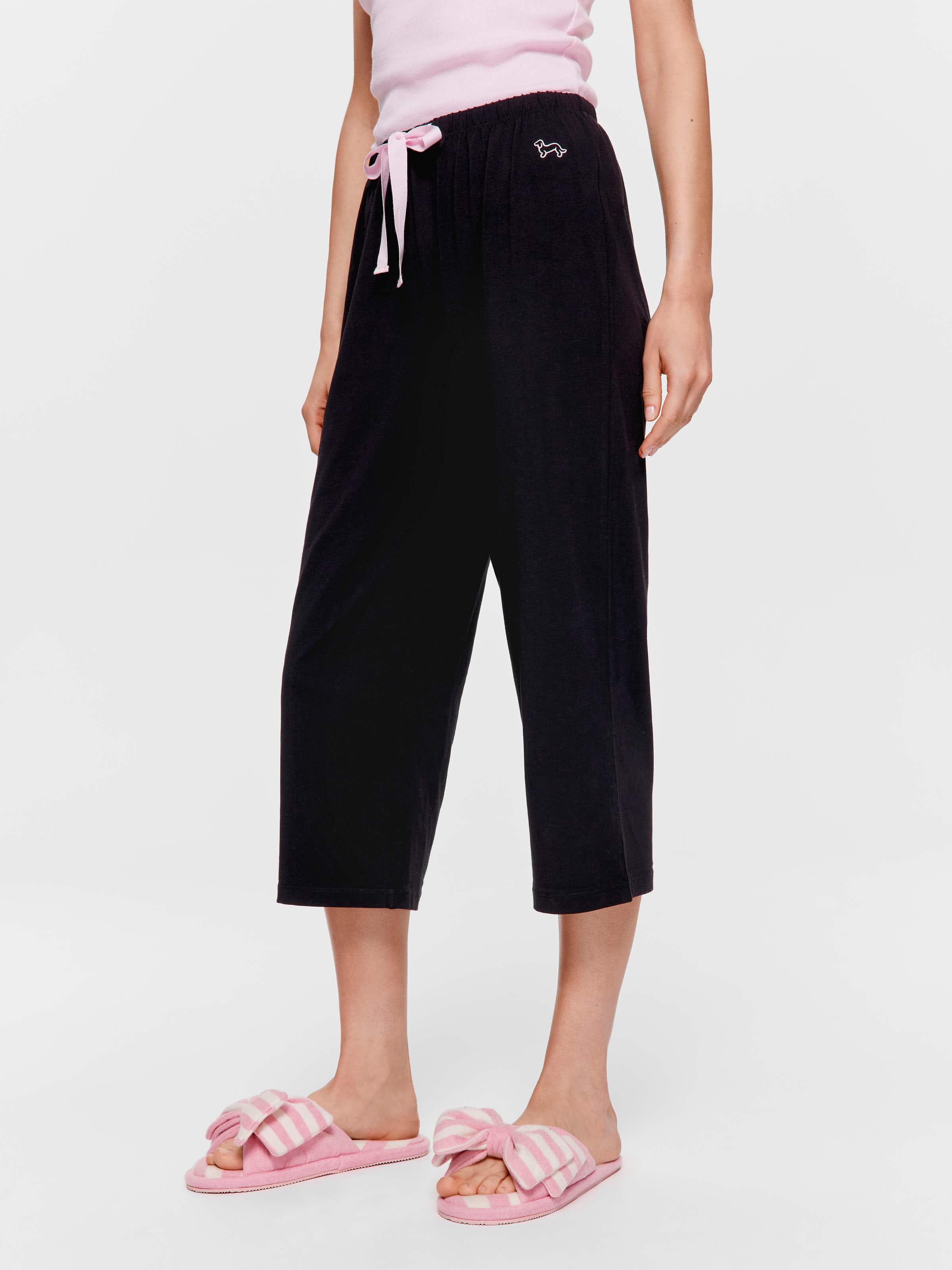 Black 3/4 Pj Pant