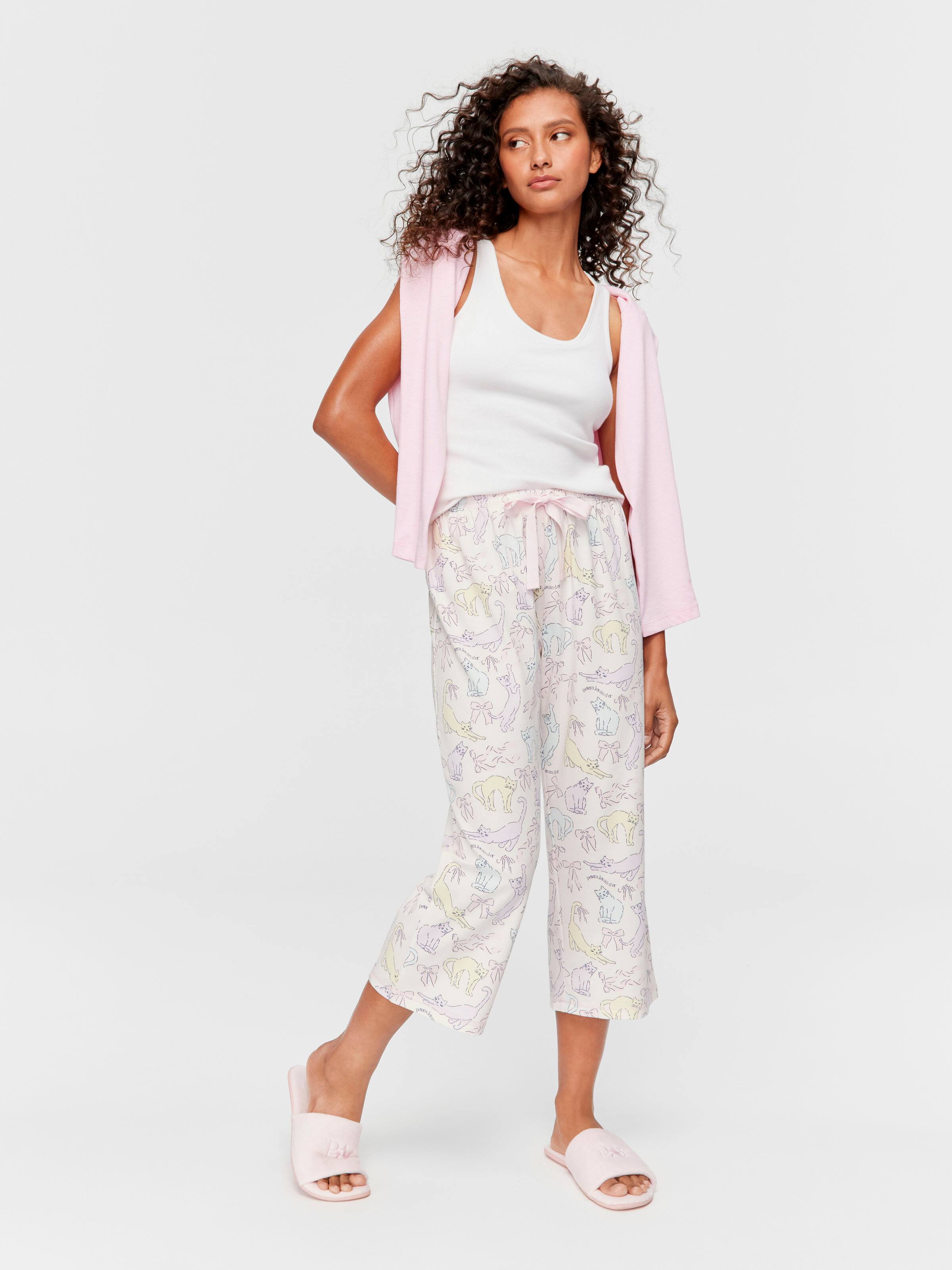 Pastel Cat 3/4 Pj Pant