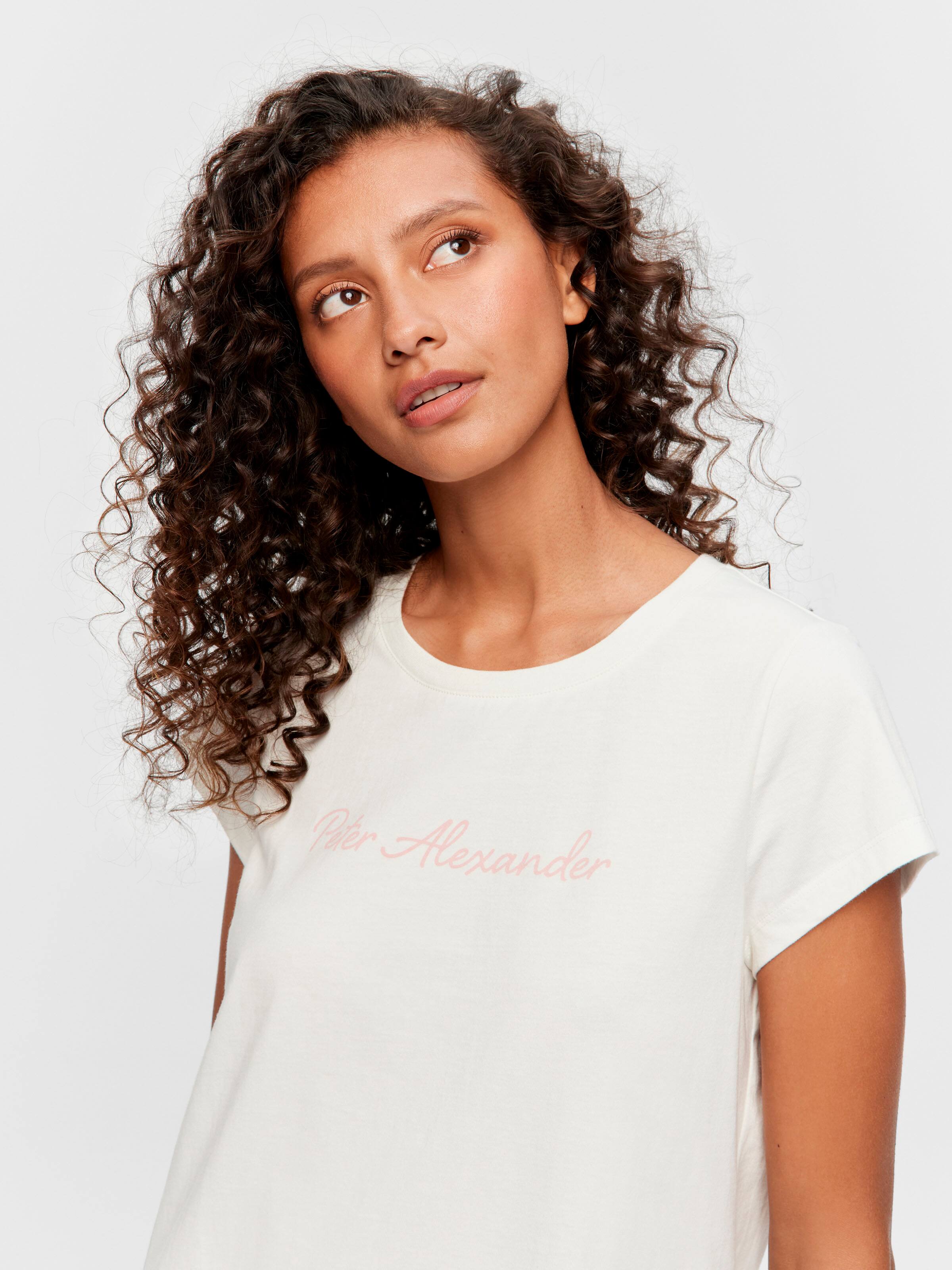 Cream 100% Cotton Branded Tee