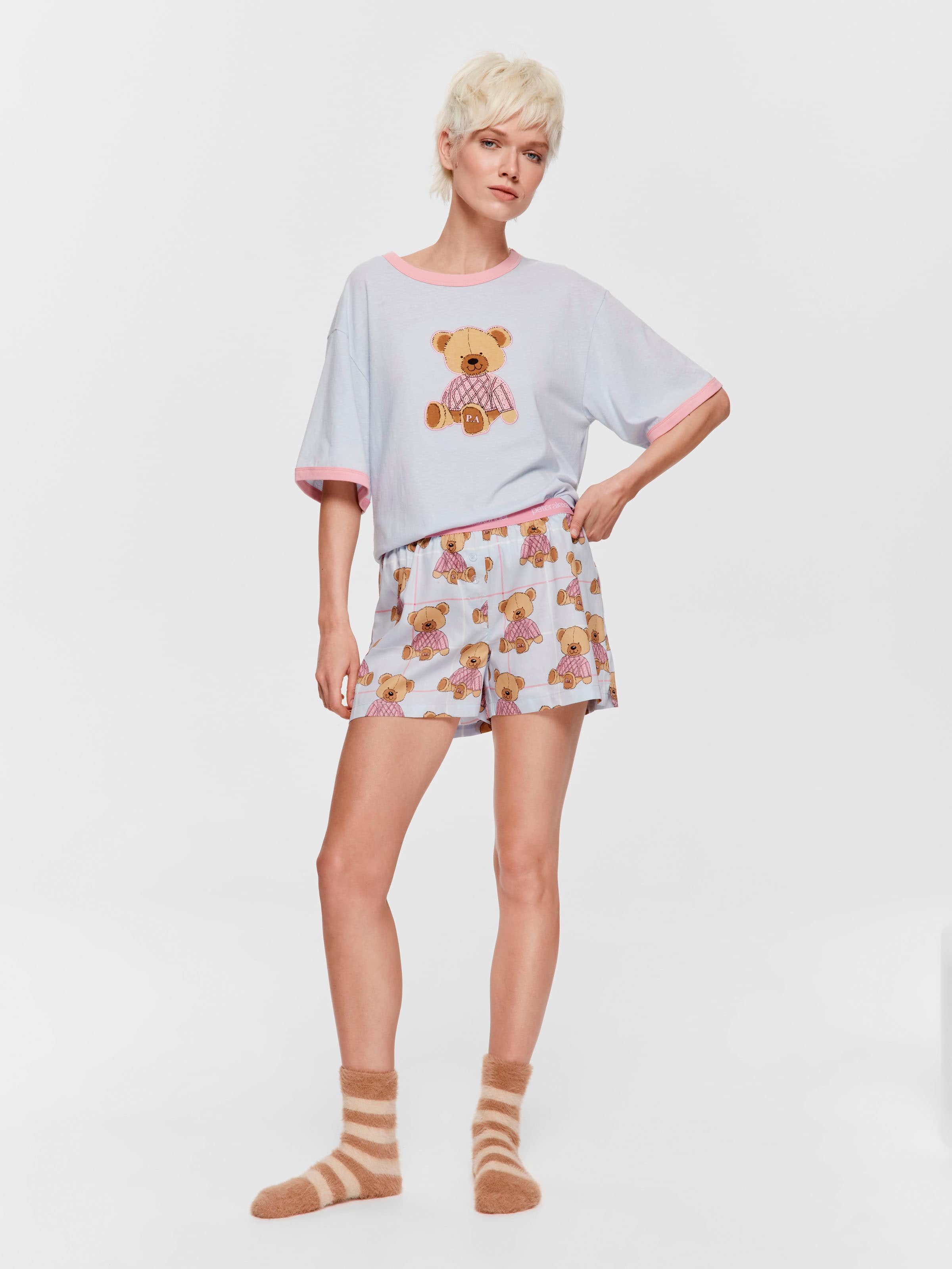 Sweater Teddy Bear 100% Cotton Mid Boxer Short
