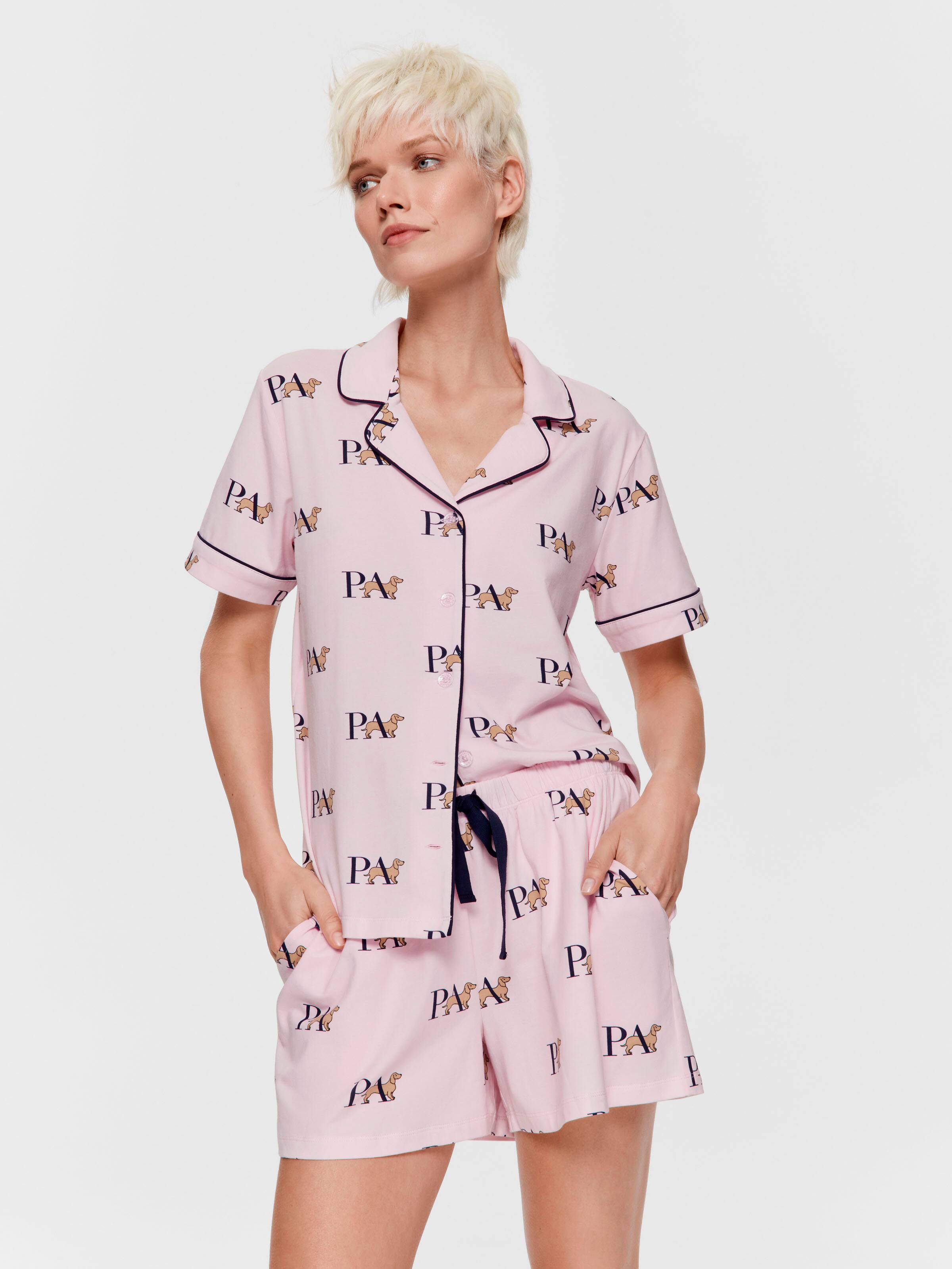 Bedtime Stories Logo Classic Shortie Pj Set