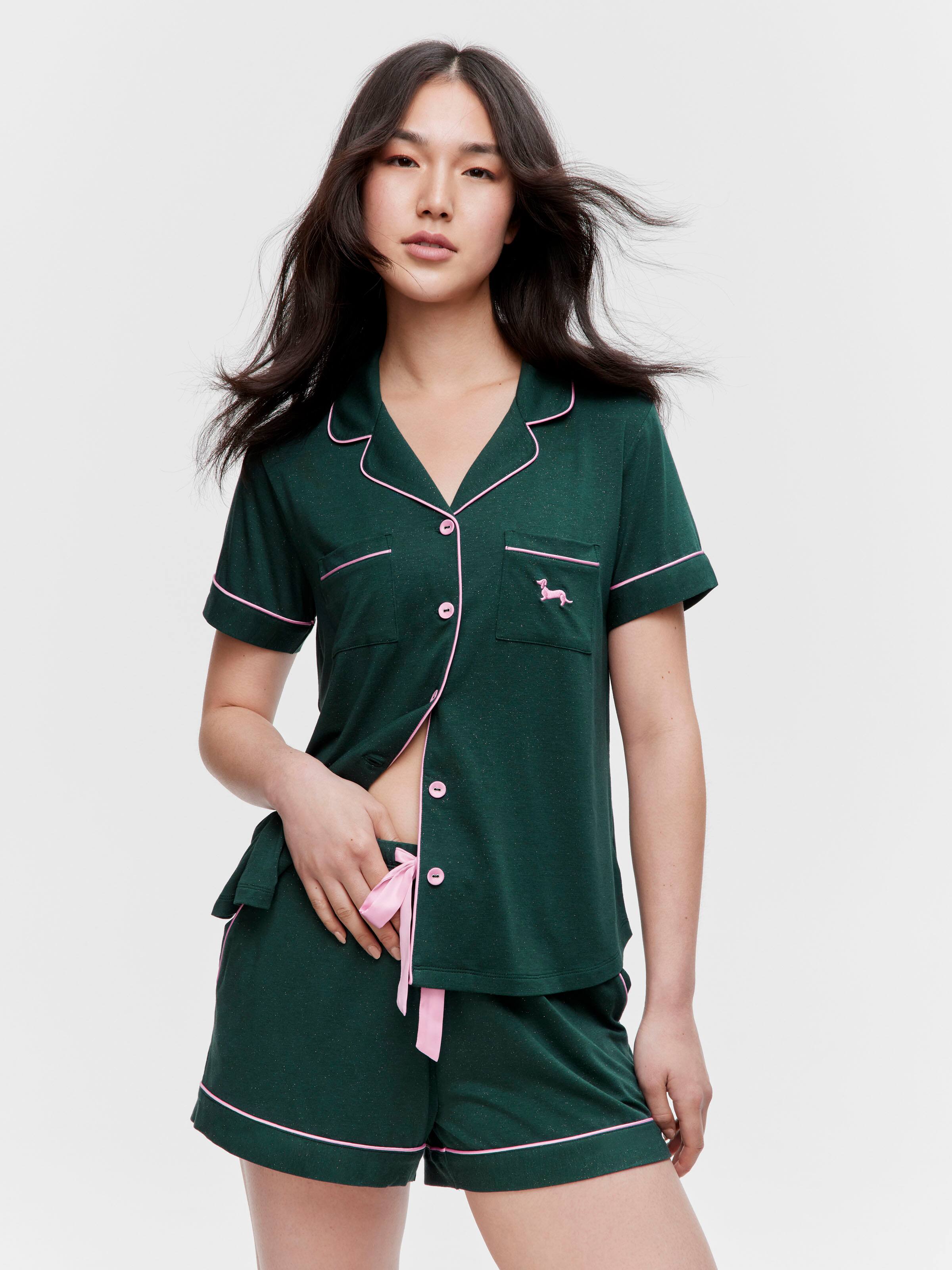 Glitter Bamboo Jersey Shortie Pj Set