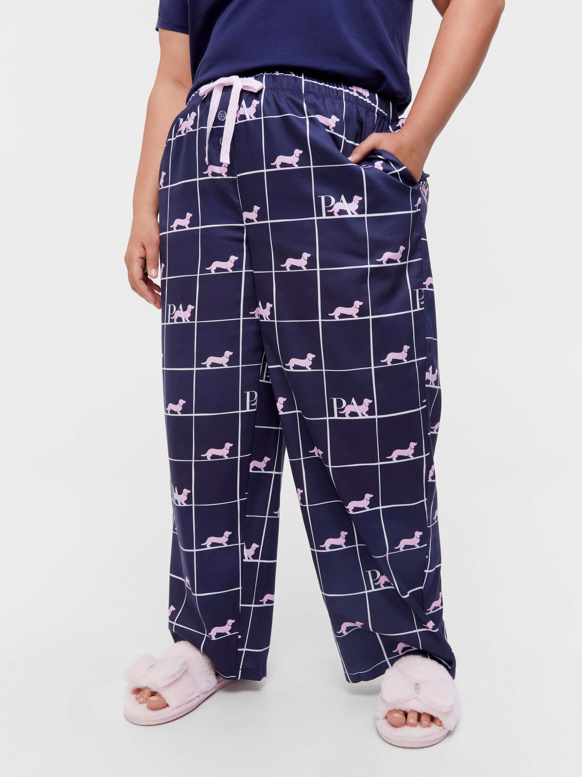 P.A. Plus Bedtime Stories Logo 100% Cotton Pj Pant