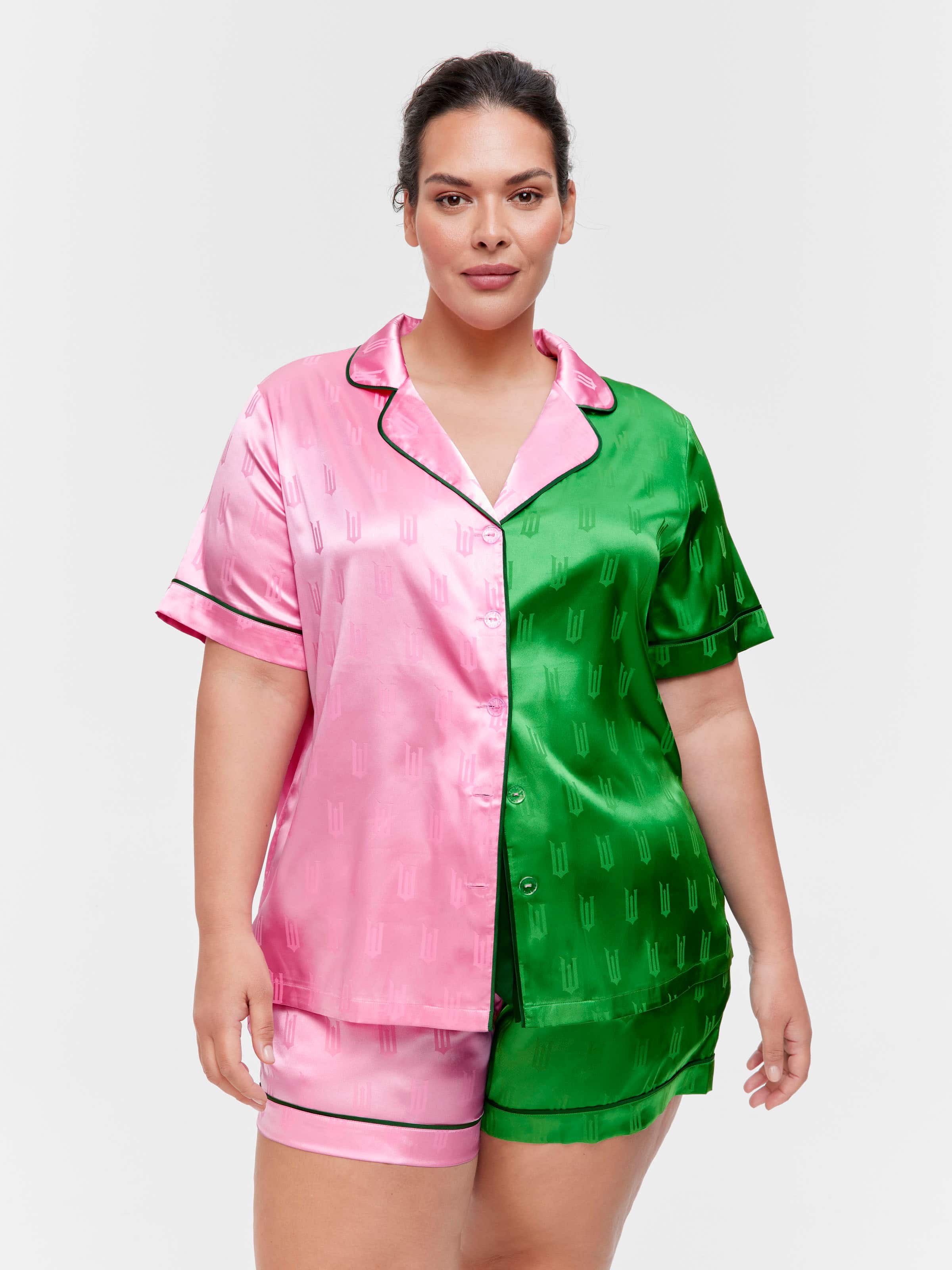 P.A. Plus Wicked Chic Satin Shortie Pj Set - Peter Alexander Online