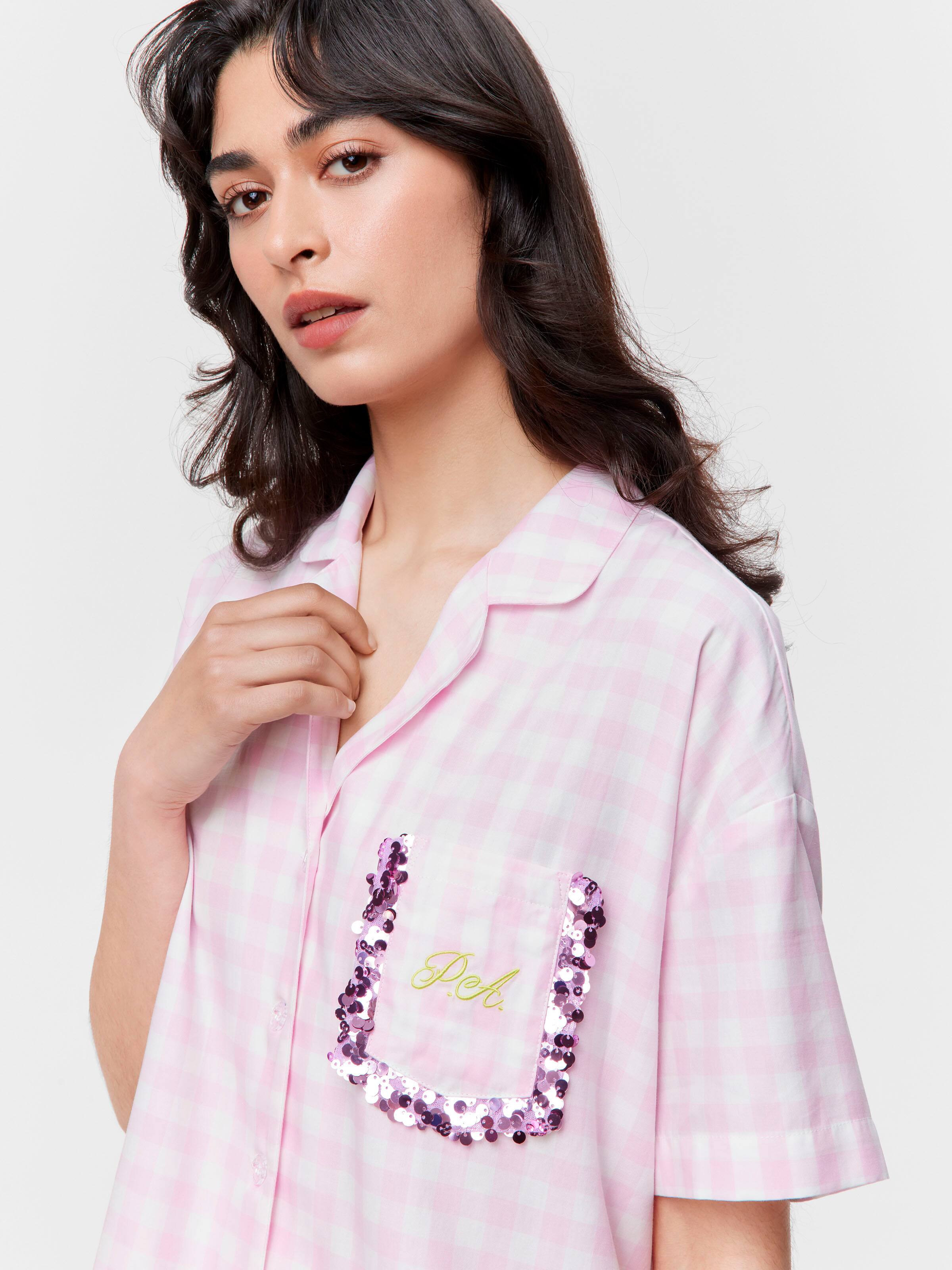 Peter's Pink Gingham Fashion Shirt