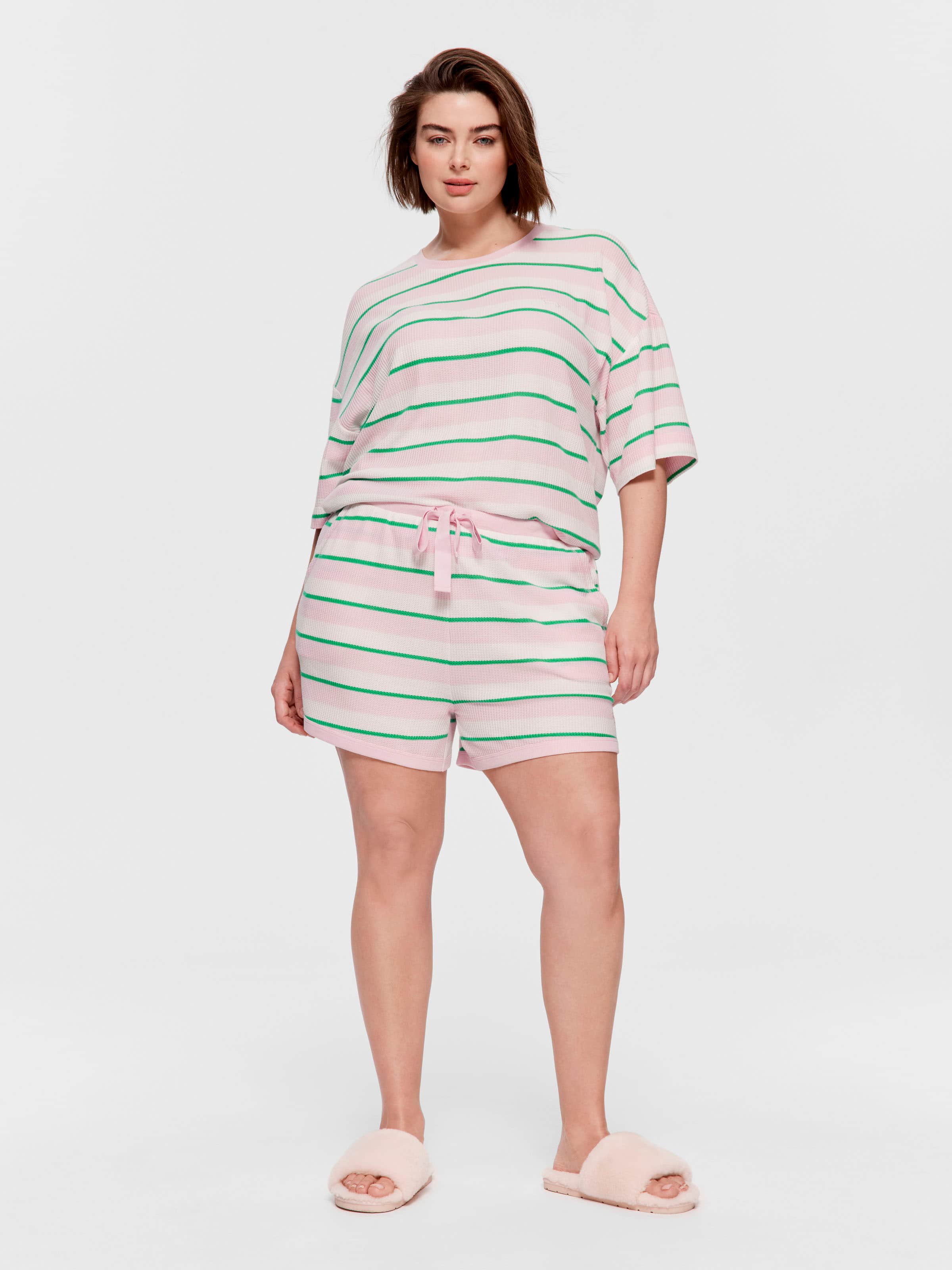 P.A. Plus Stripe Waffle Mini Short