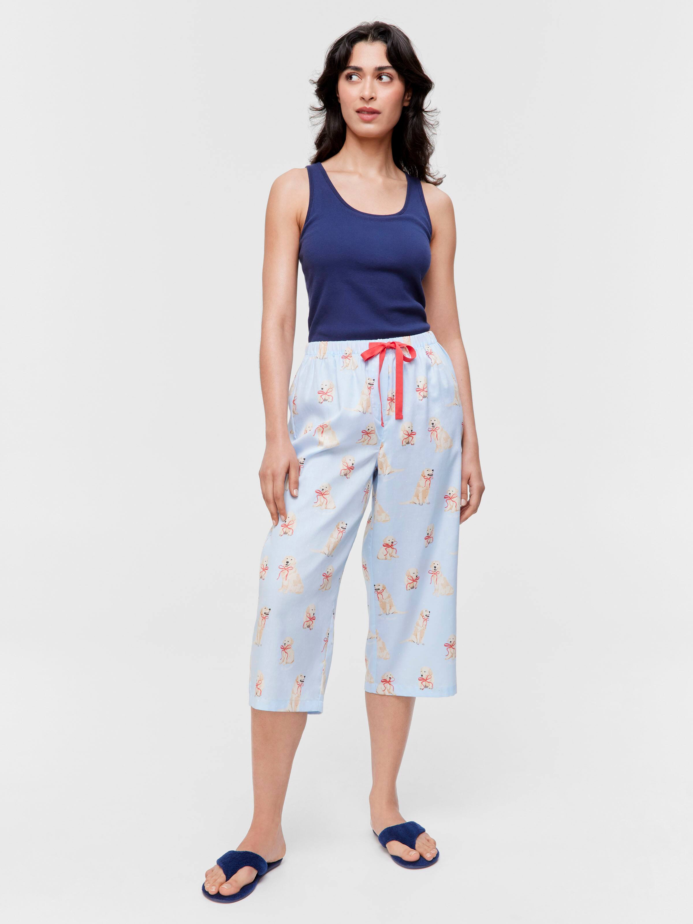 Golden Retriever Bow 100% Cotton 3/4 Pj Pant