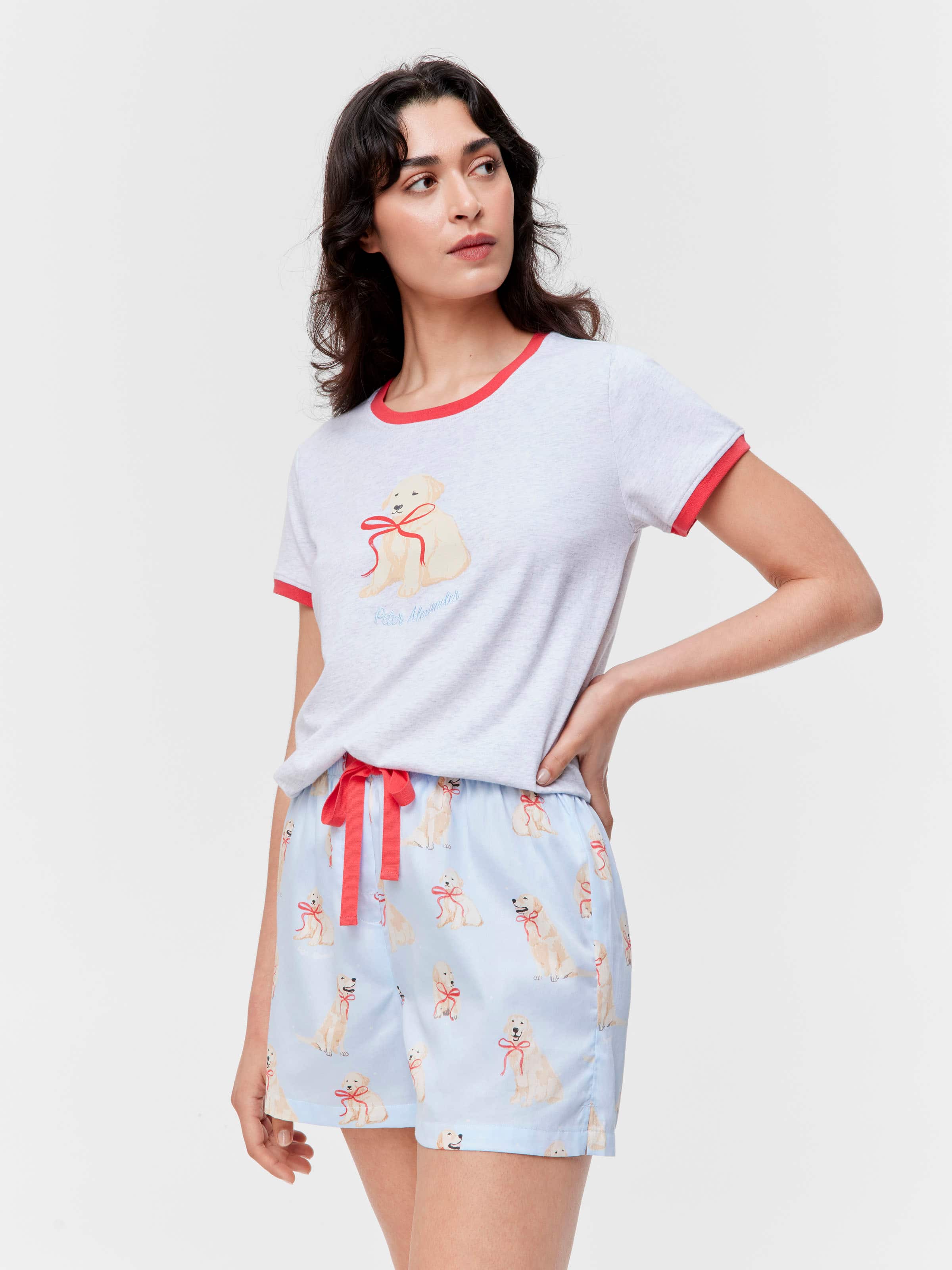 Golden Retriever Bow 100% Cotton Mid Short