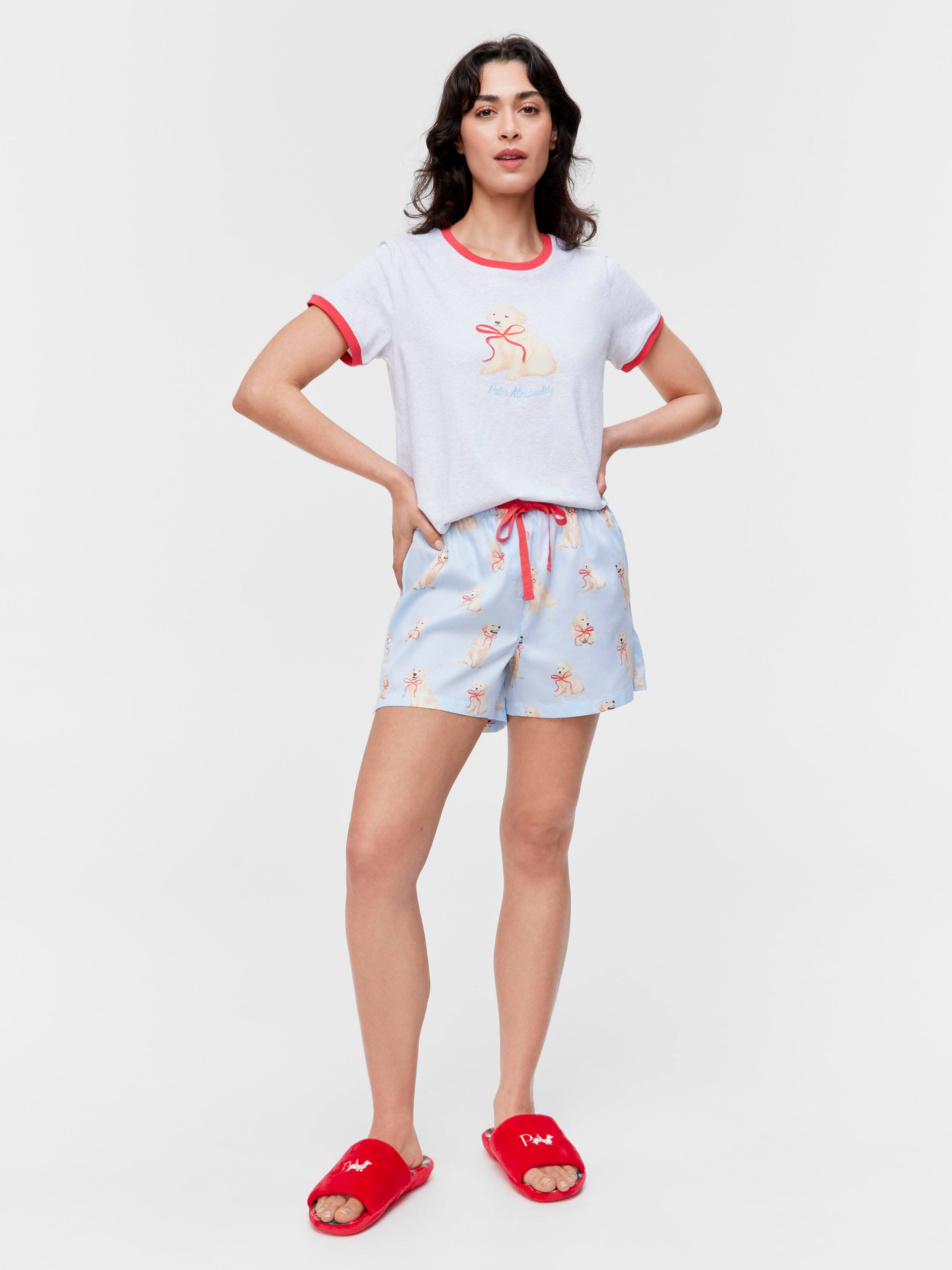 Golden Retriever Bow 100% Cotton Mid Short