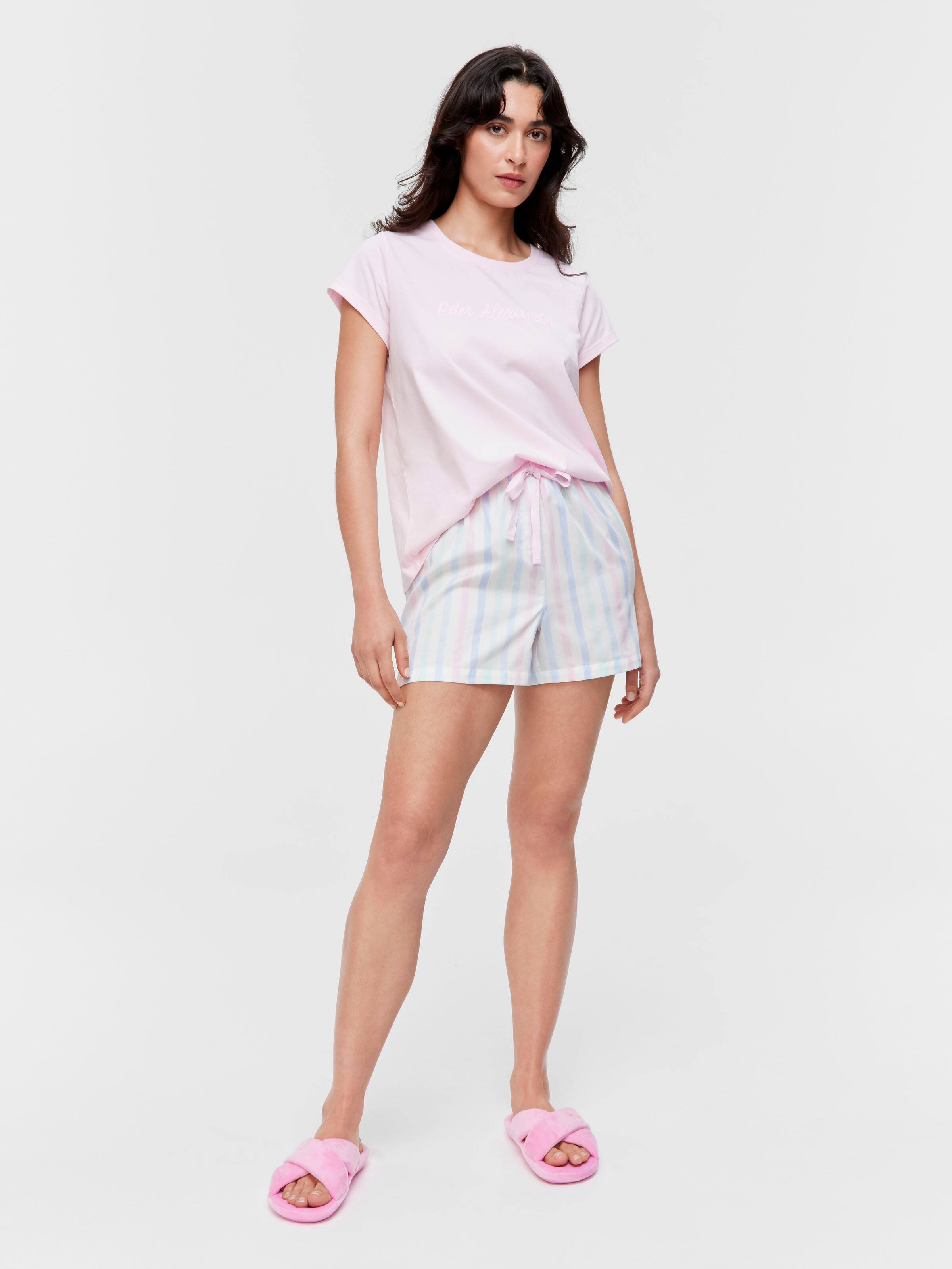 Pastel Stripe 100% Cotton Mid Short