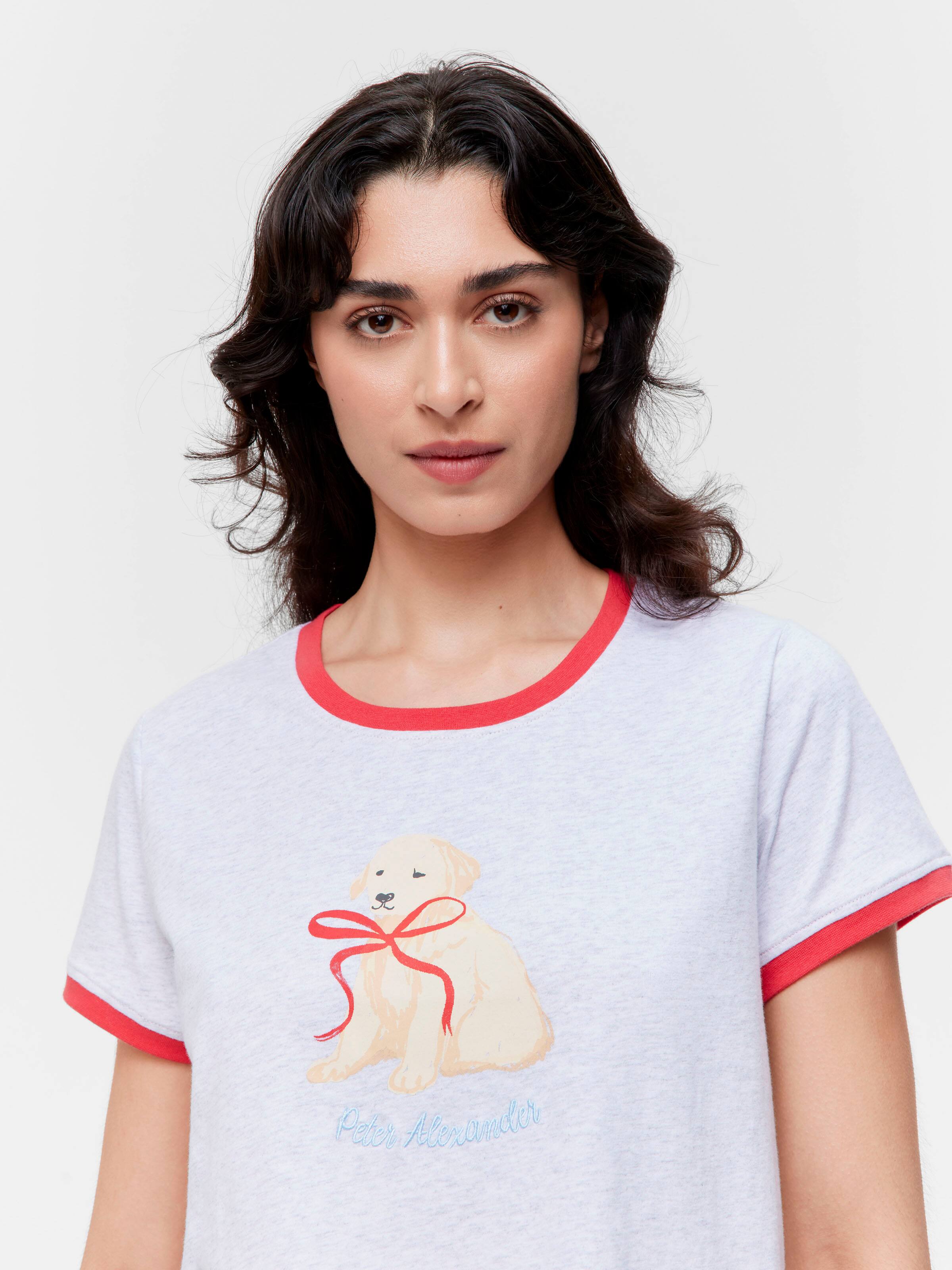 Golden Retriever Bow 100% Cotton Tee