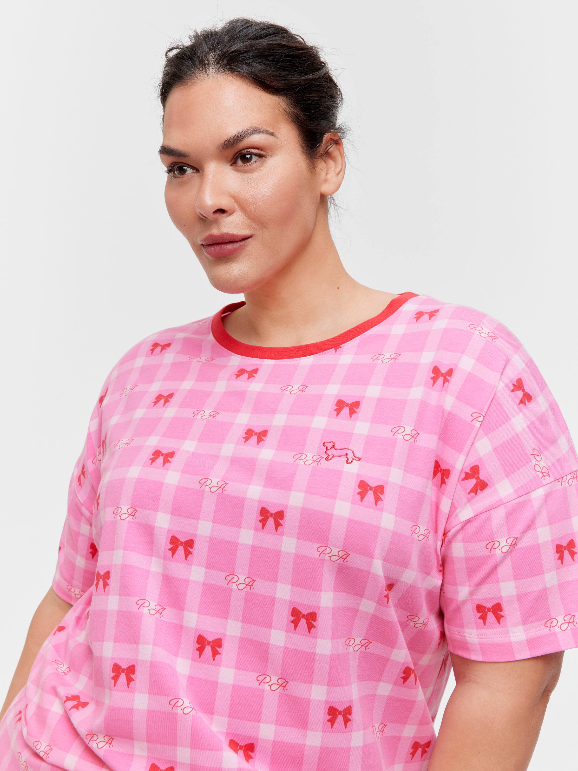 P.A. Plus Bow Check Shortie Pj Set