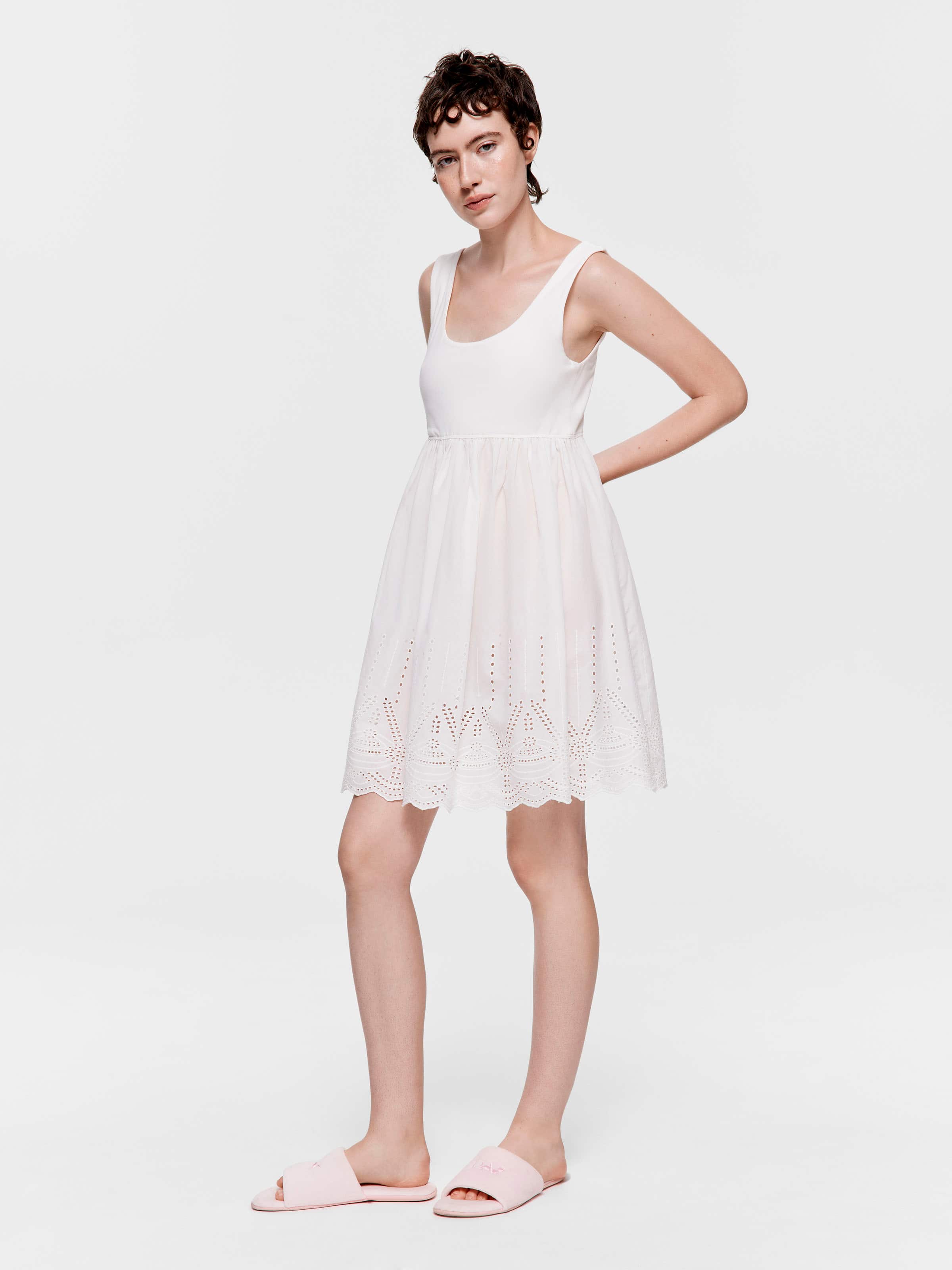 Broderie Trimmed Nightie