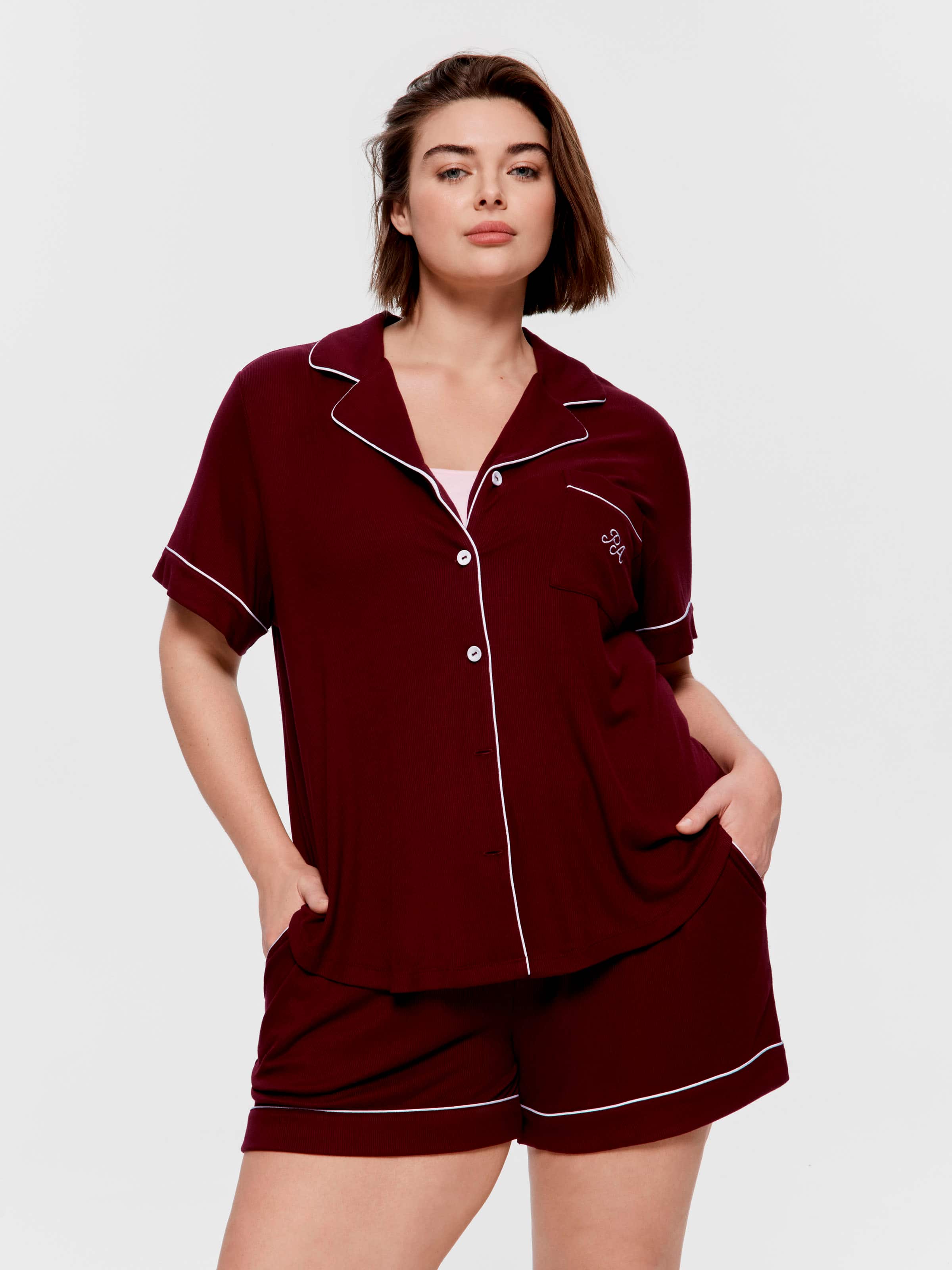 P.A. Plus Auburn Bamboo Rib Short Sleeve Shirt